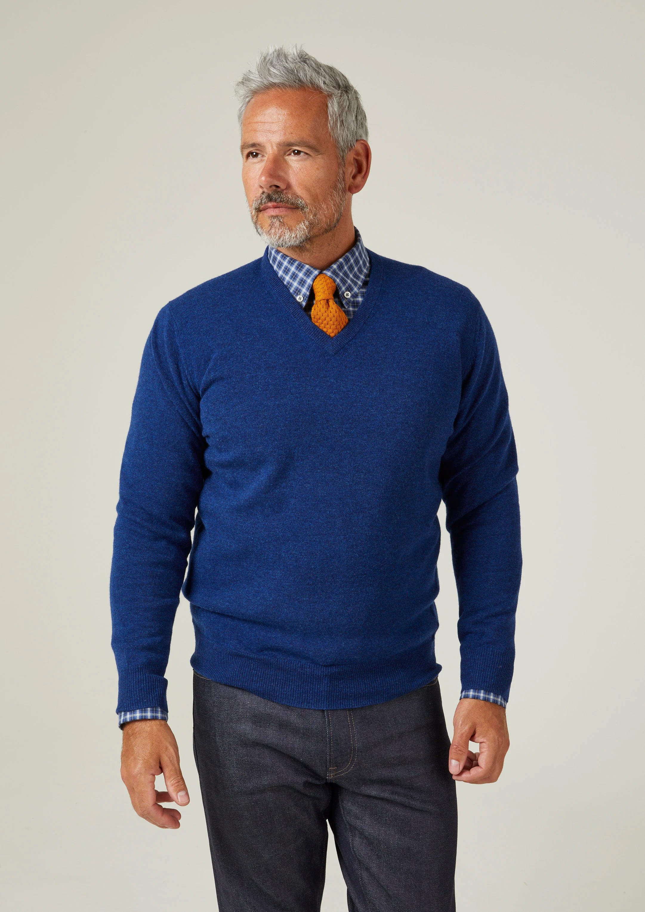 Albury Geelong Wool Jumper in Indigo - Regular Fit - Image 2