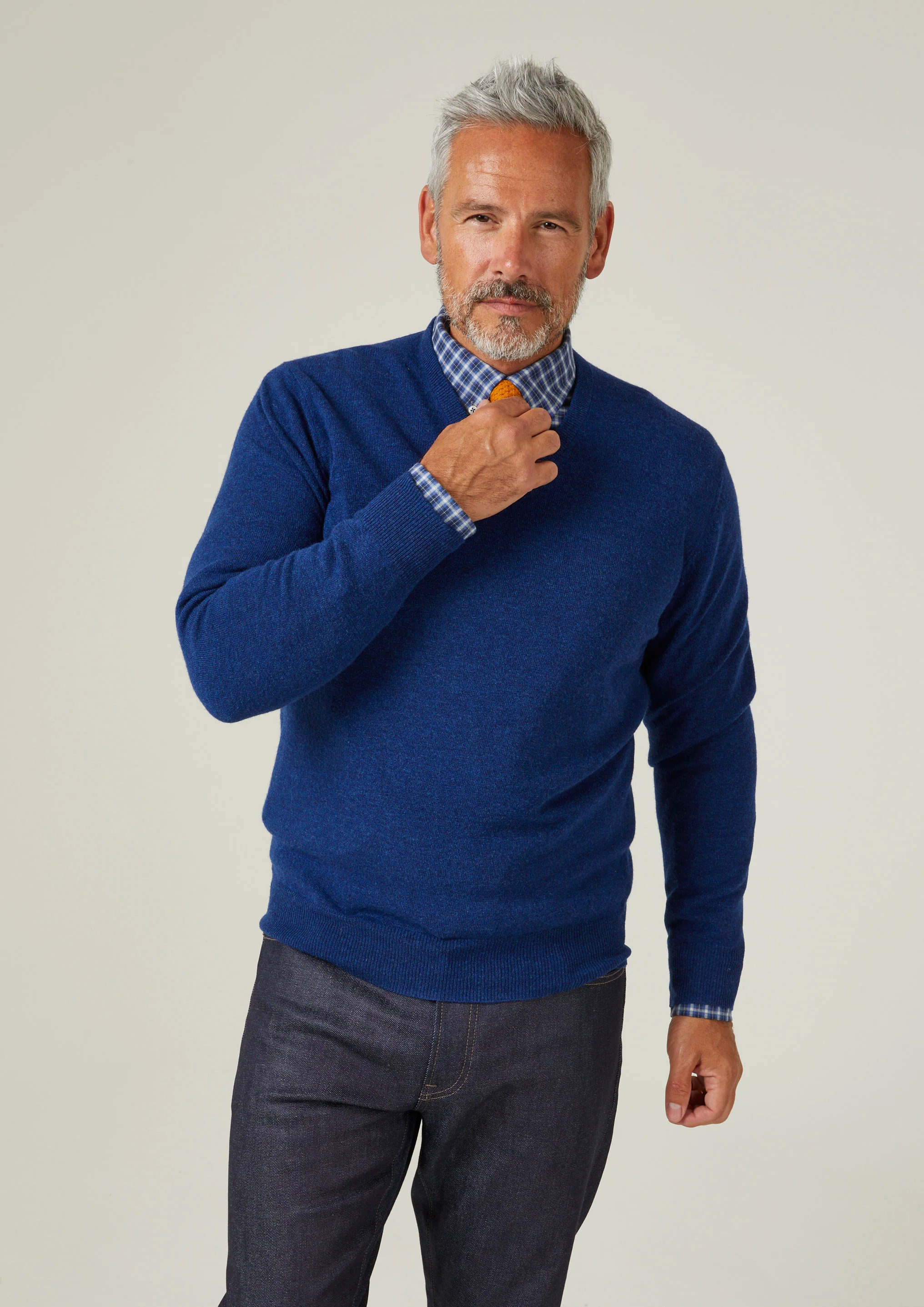 Albury Geelong Wool Jumper in Indigo - Regular Fit - Image 3