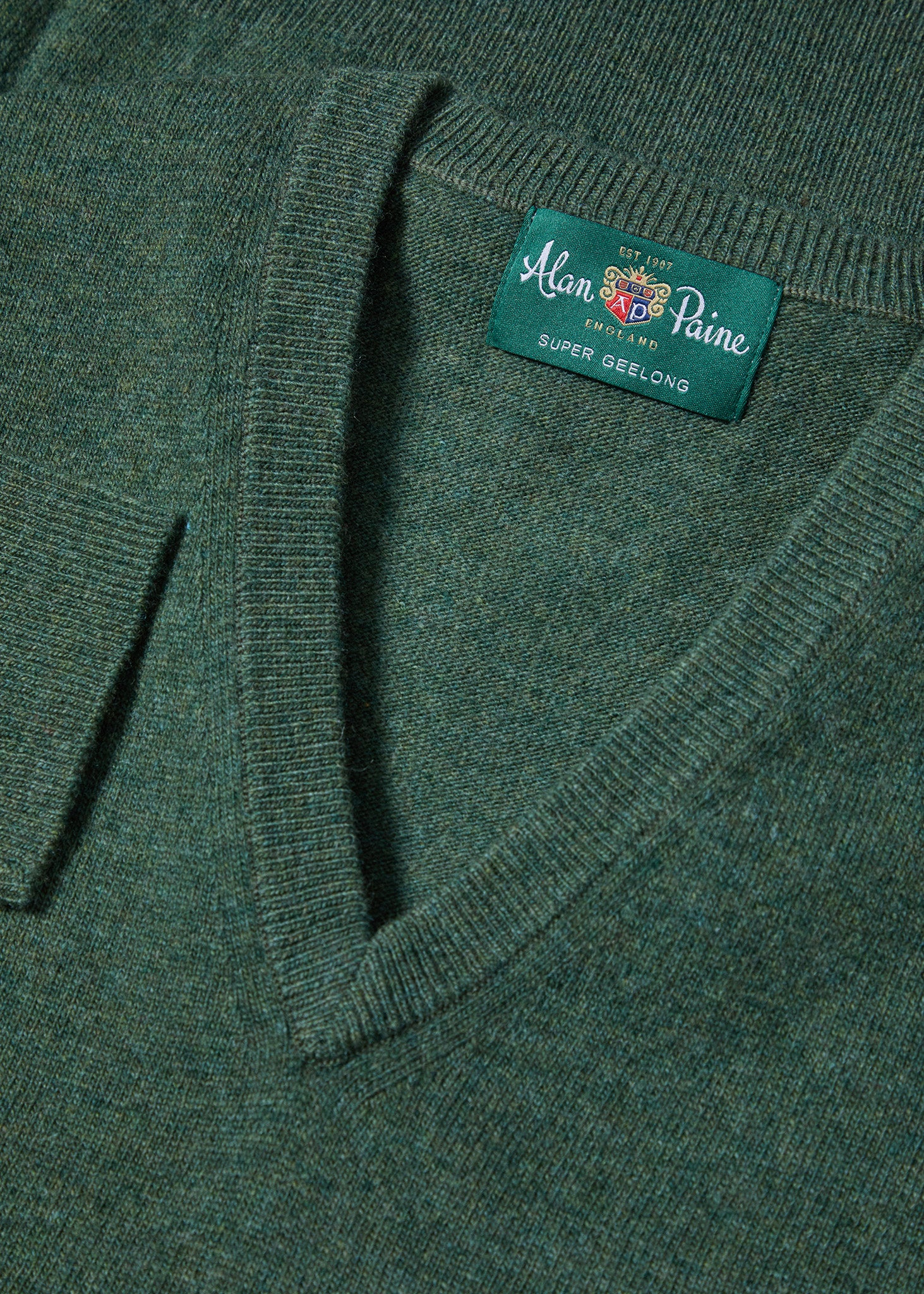 Albury Geelong Wool Jumper in Rosemary - Regular Fit - Image 3