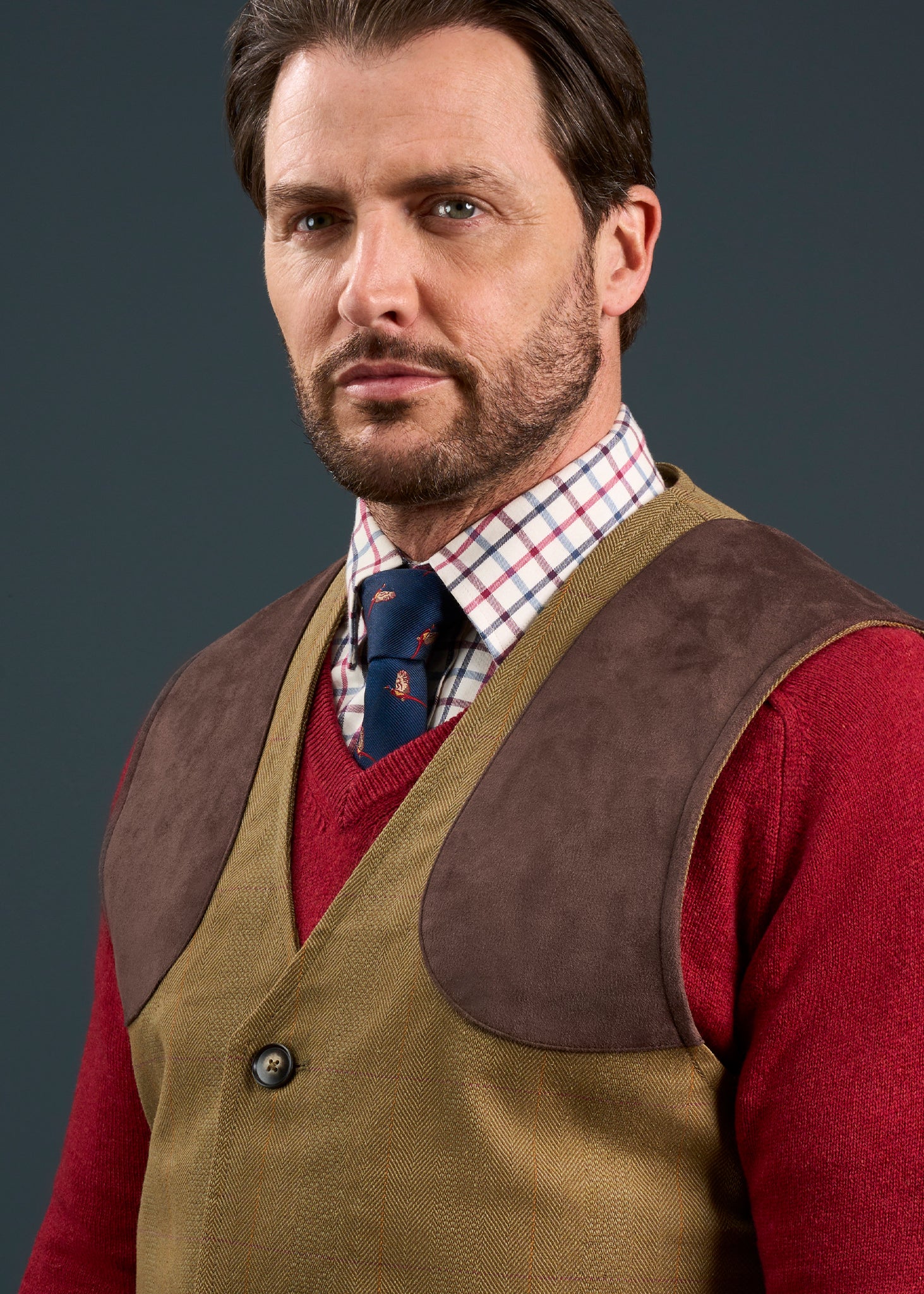 Axford Men's Waterproof Lightweight Shooting Waistcoat In Aspen - Shooting Fit - Image 4