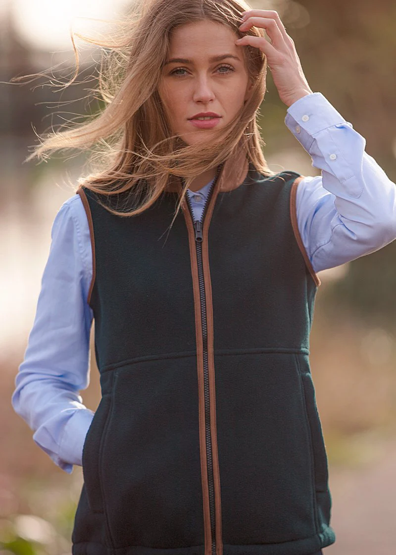 Aylsham Ladies Fleece Gilet In Dark Navy - Regular Fit - Image 8