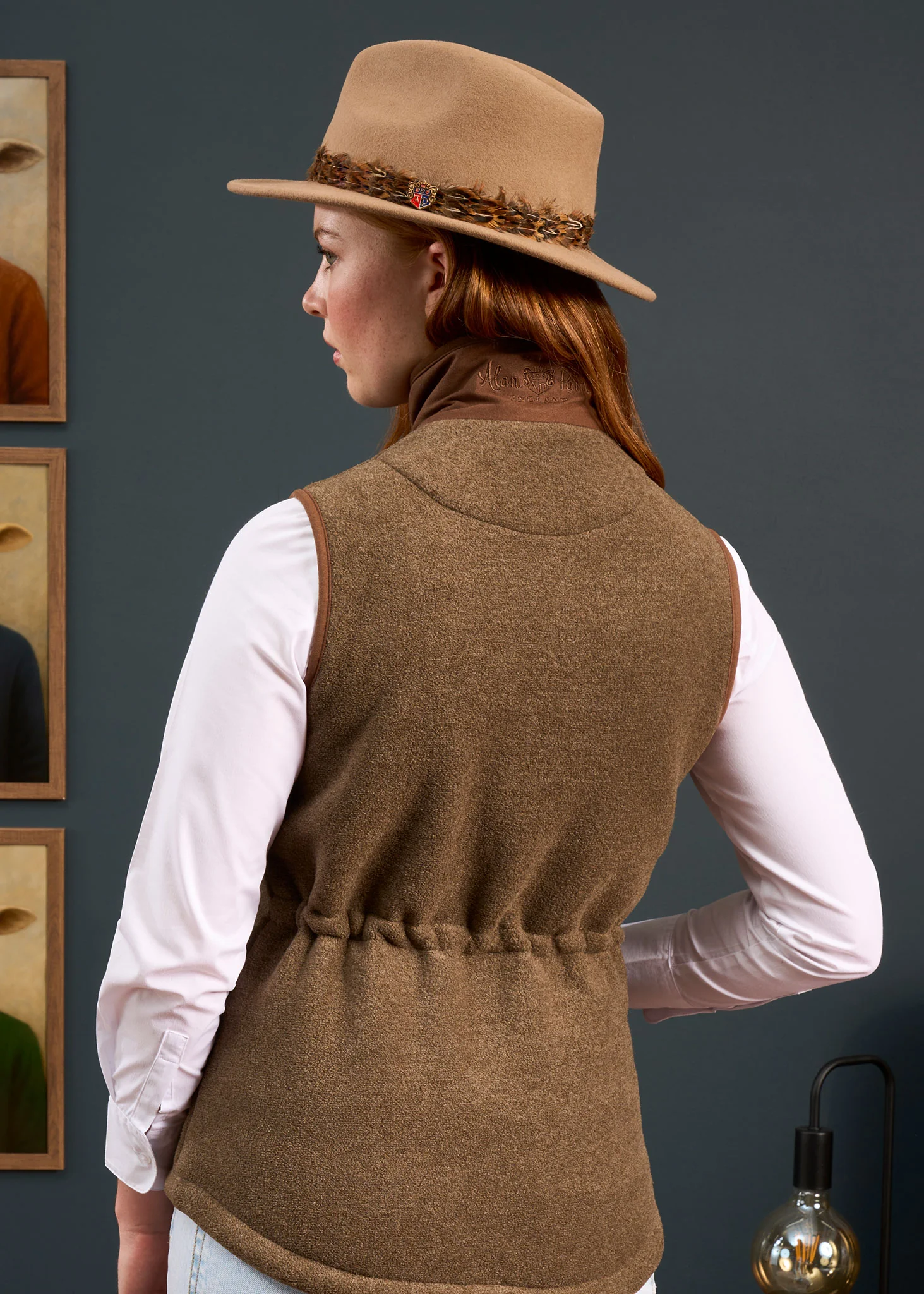 Aylsham Ladies Fleece Gilet In Pecan - Regular Fit - Image 4