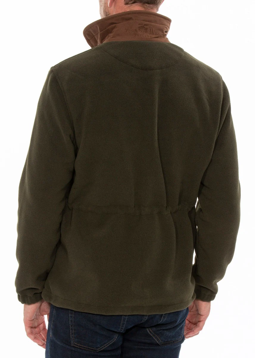 Aylsham Men's Fleece Jacket In Green - Regular Fit - Image 3