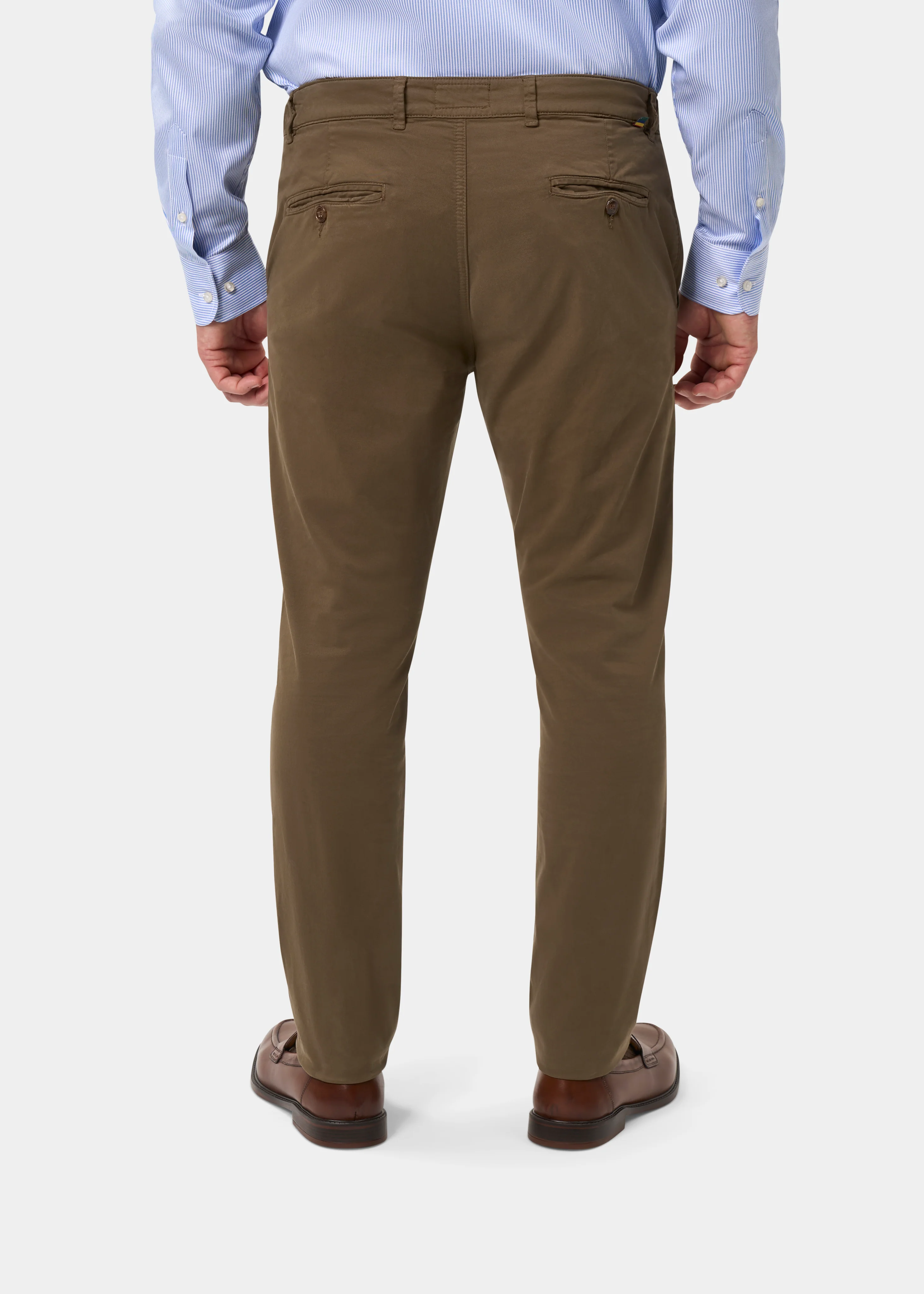 Bamforth Men's Chino Trouser In Taupe - Regular Fit - Image 7