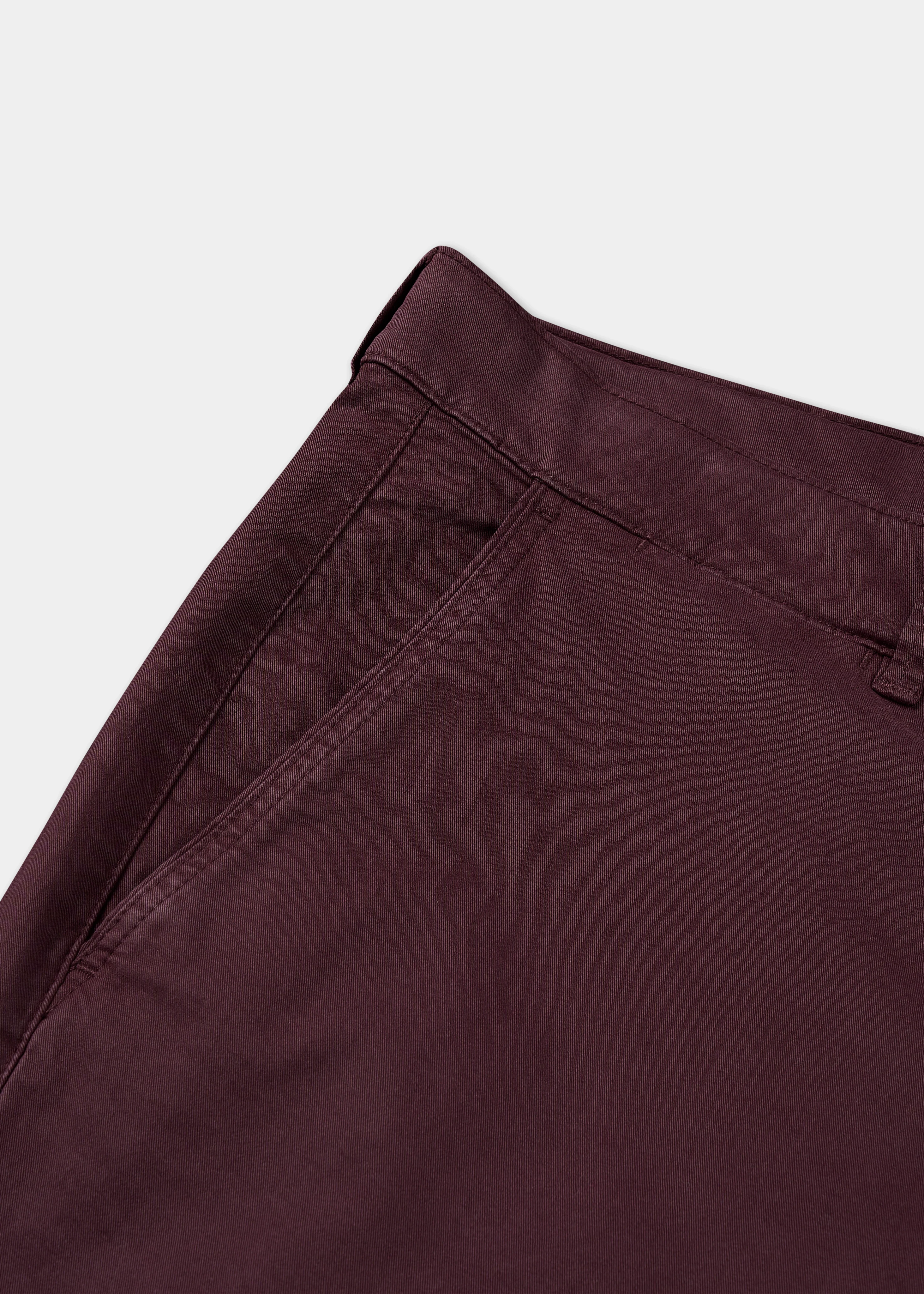 Bamforth Men's Chino Trouser In Wine - Regular Fit - Image 4