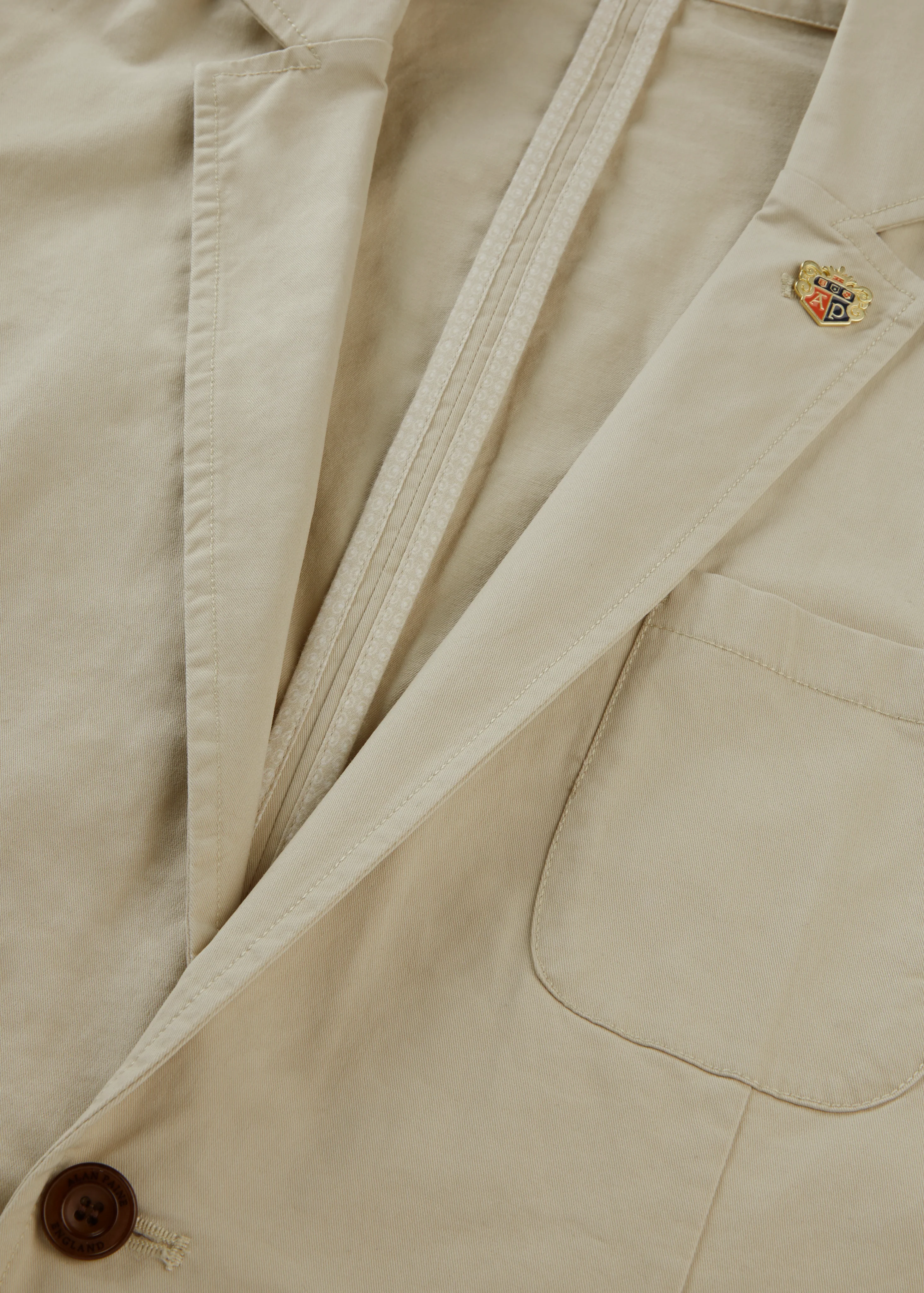 Bridgeford Men's Summer Blazer In Beige - Image 4