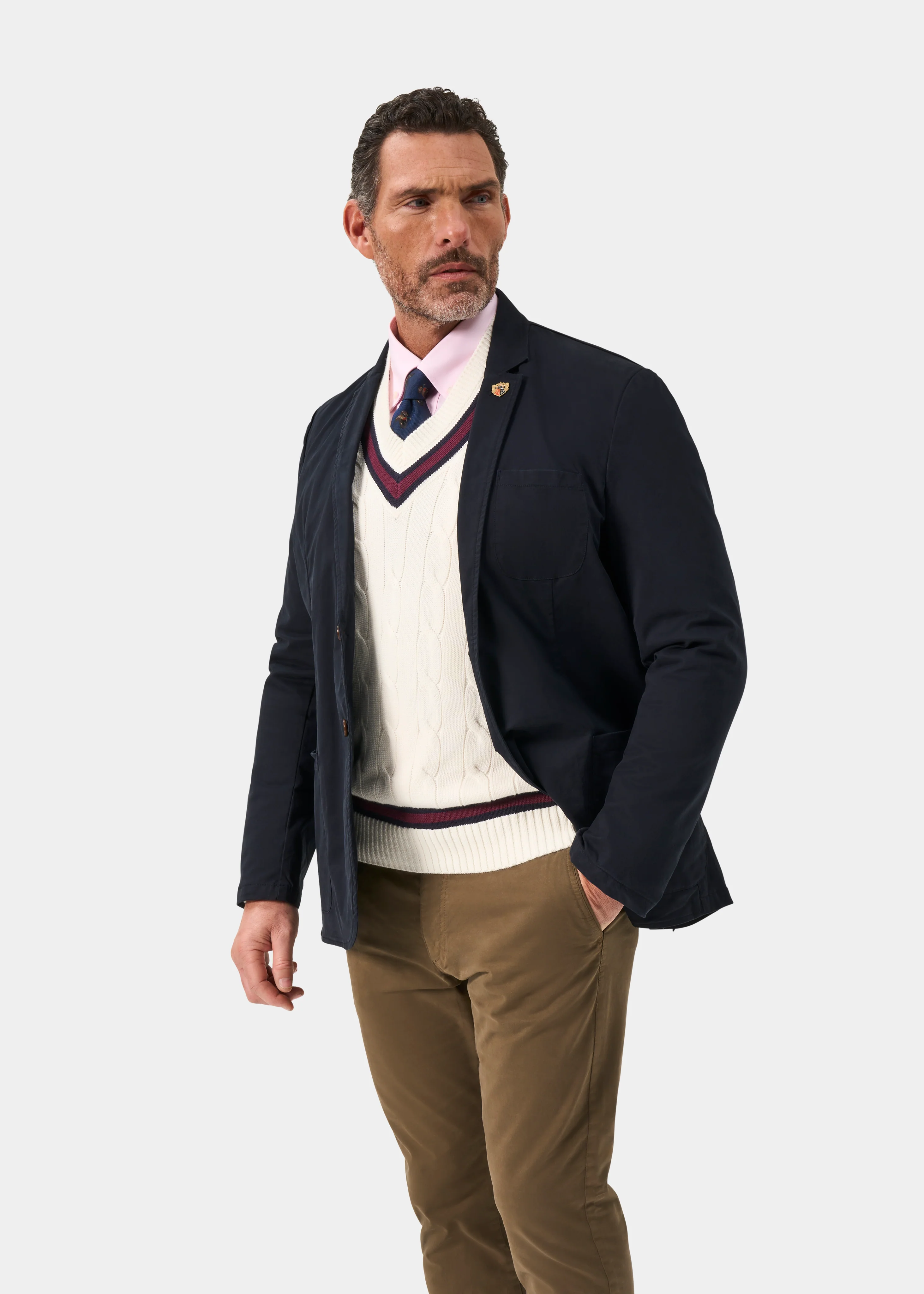 Bridgeford Men's Summer Blazer In Navy - Image 2