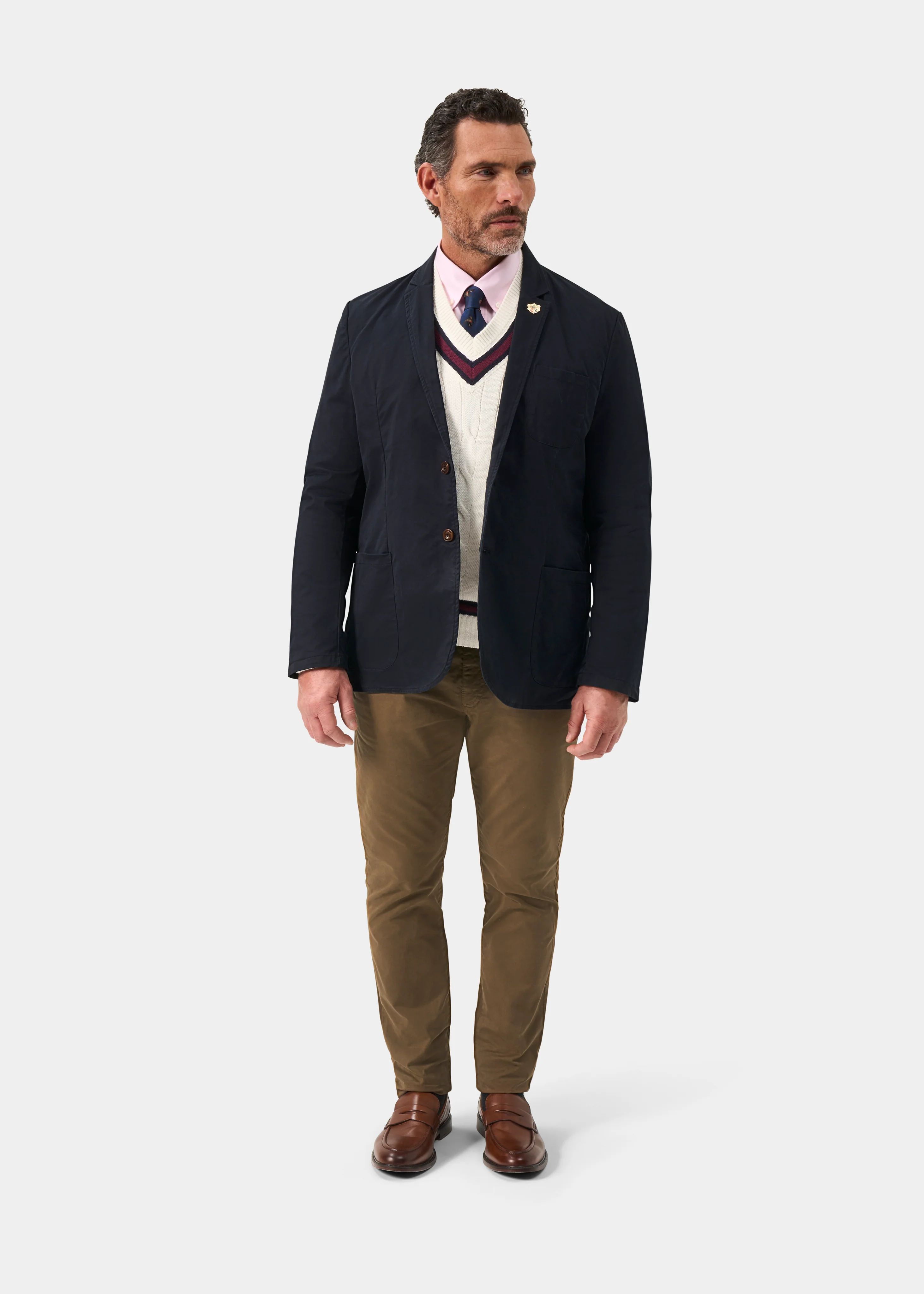Bridgeford Men's Summer Blazer In Navy - Image 5