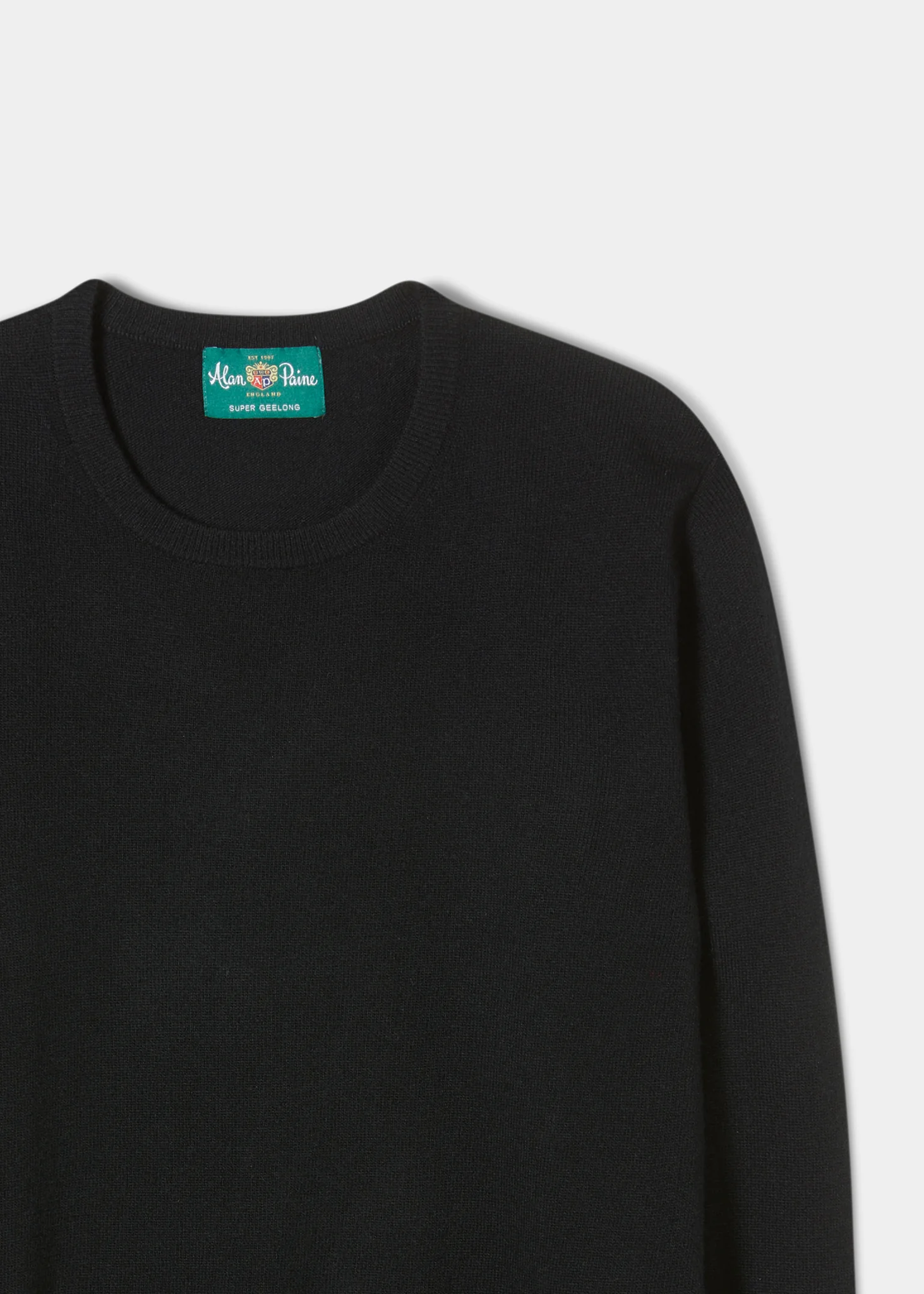 Brisbane Geelong Wool Jumper in Black - Regular Fit - Image 2