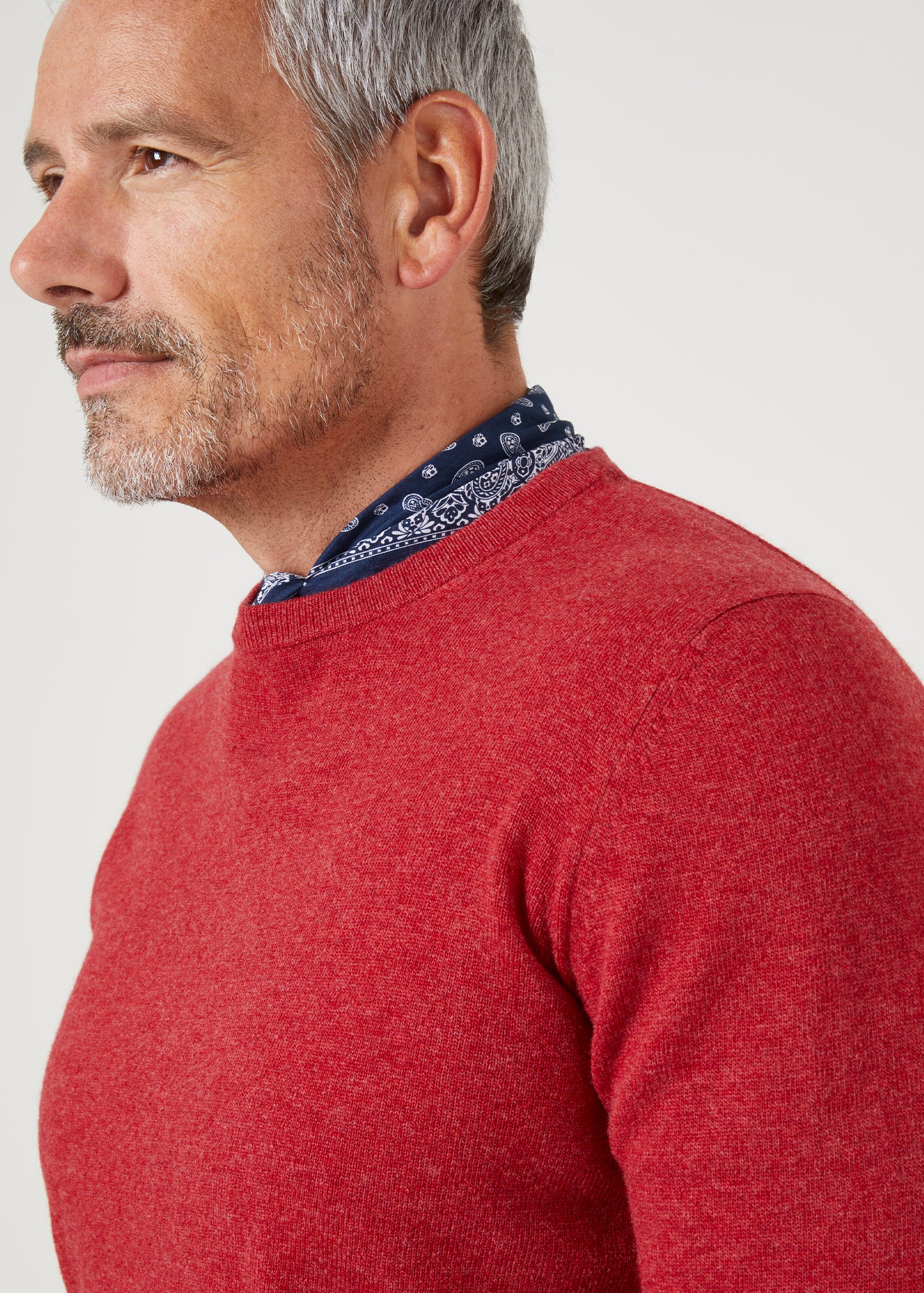 Brisbane Geelong Wool Jumper in Poppy Melange - Regular Fit - Image 6