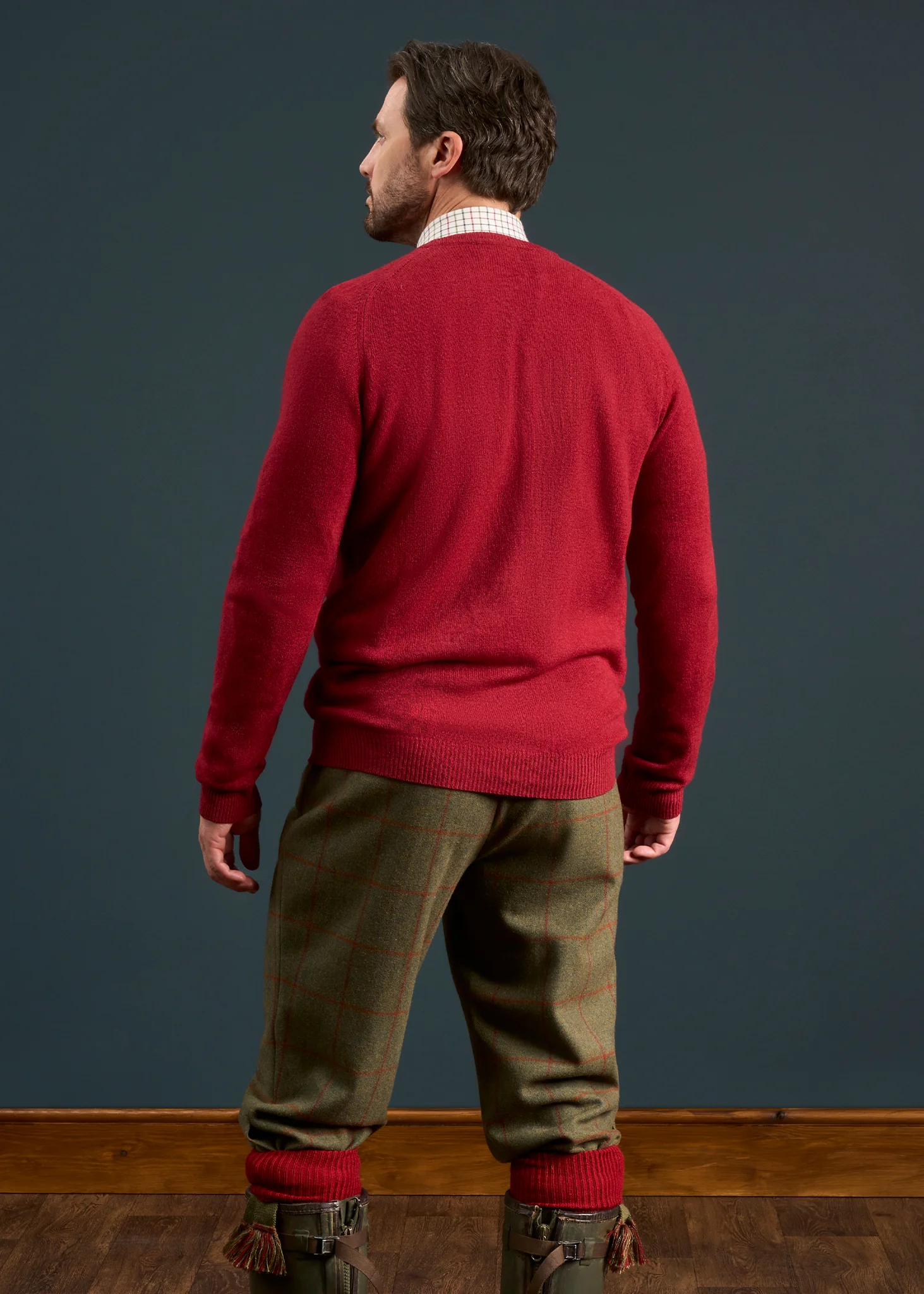 Combrook Men's Tweed Water Repellent Shooting Breeks in Reed  -  Regular Fit - Image 3