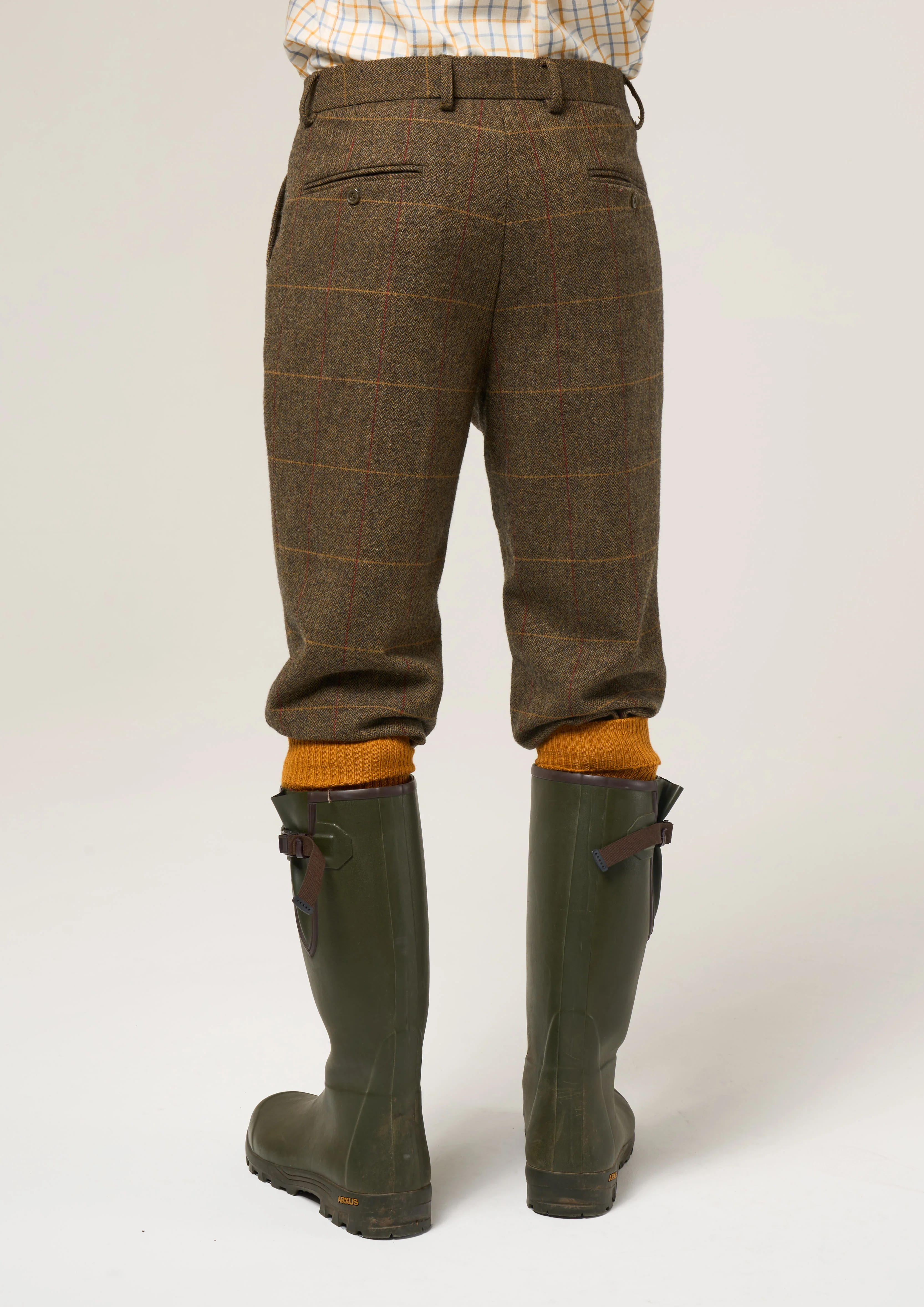 Combrook Men's Tweed Water Repellent Shooting Breeks in Teak  -  Regular Fit - Image 4