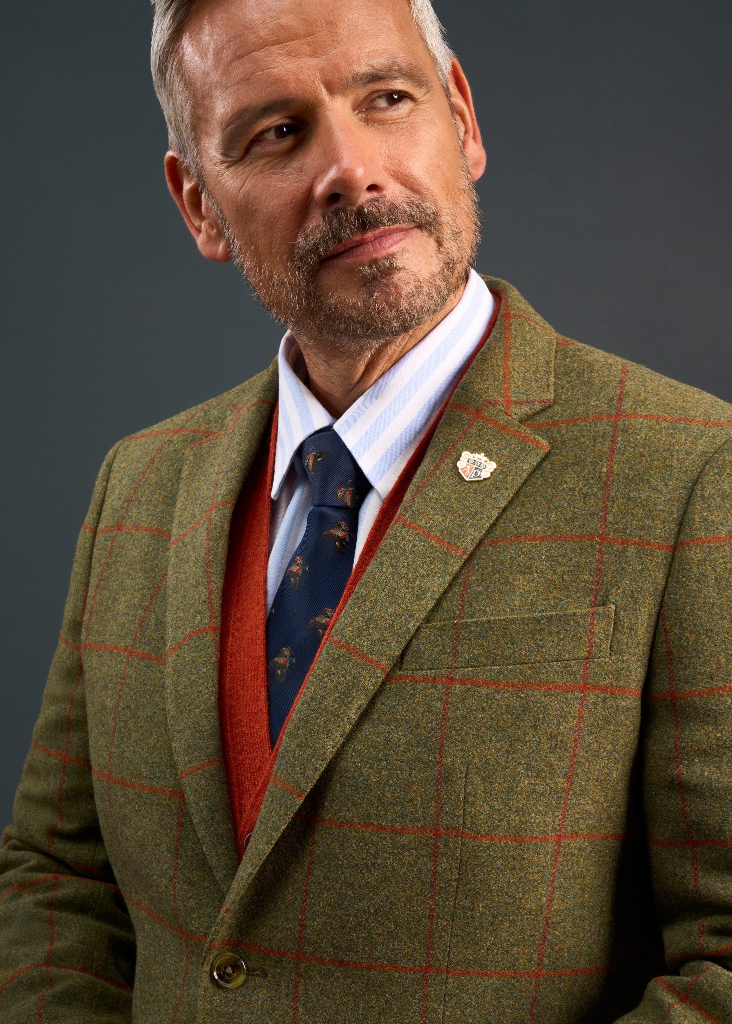 Combrook Men's Tweed Water Repellent Sports Blazer in Reed  -  Regular Fit - Image 3