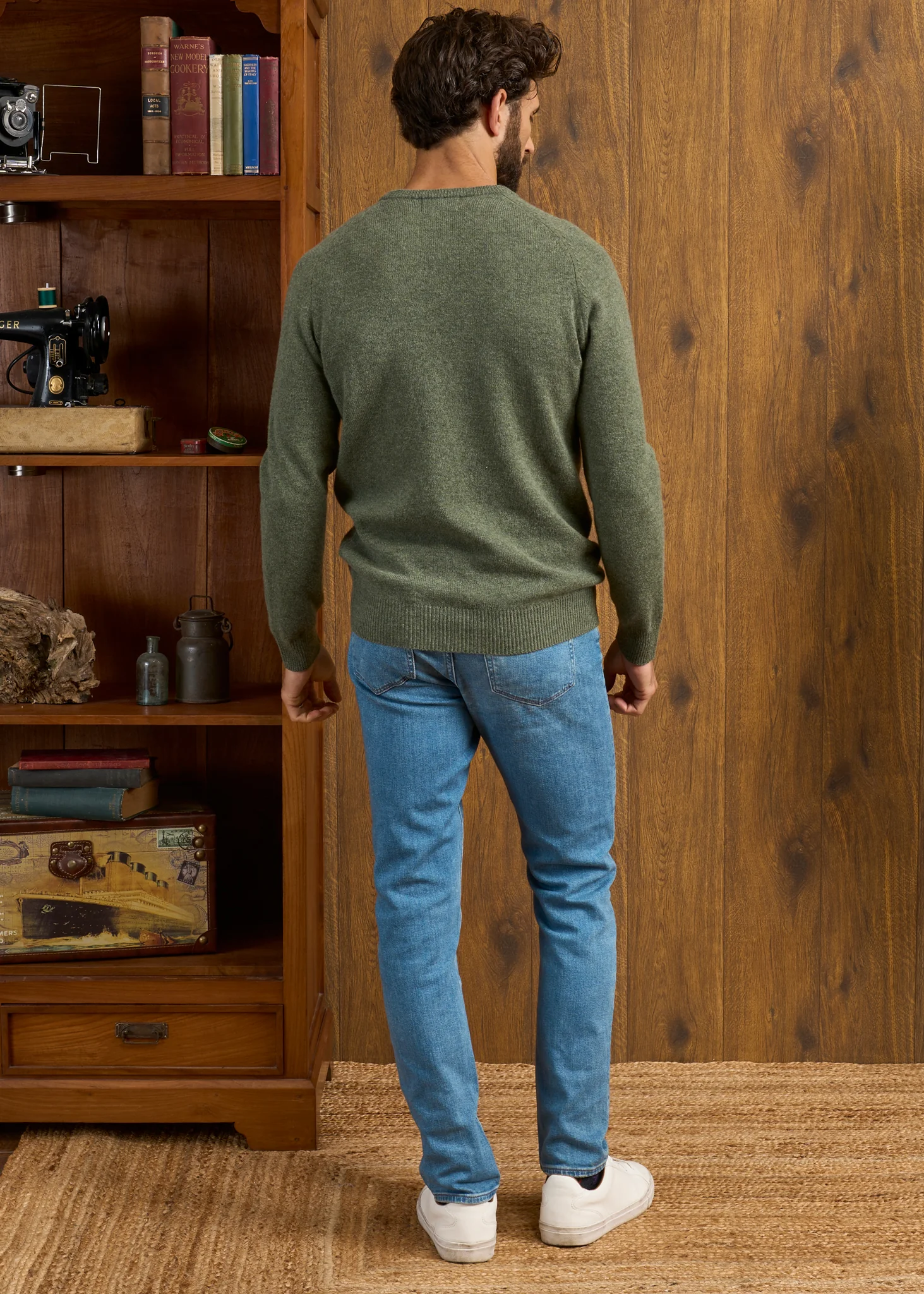 Dorset Men's Lambswool Jumper in Landscape - Classic Fit - Image 5