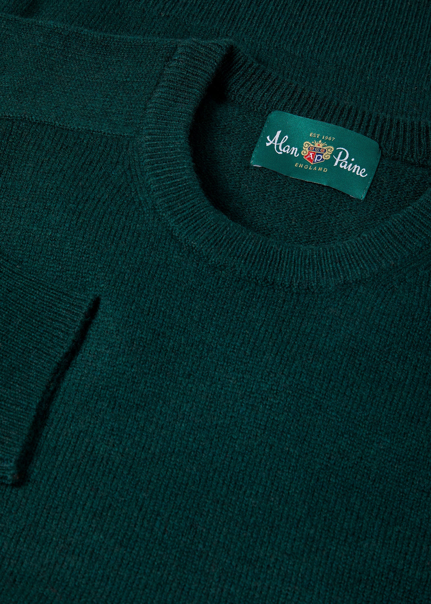 Dorset Men's Lambswool Jumper in Tartan Green - Classic Fit - Image 2