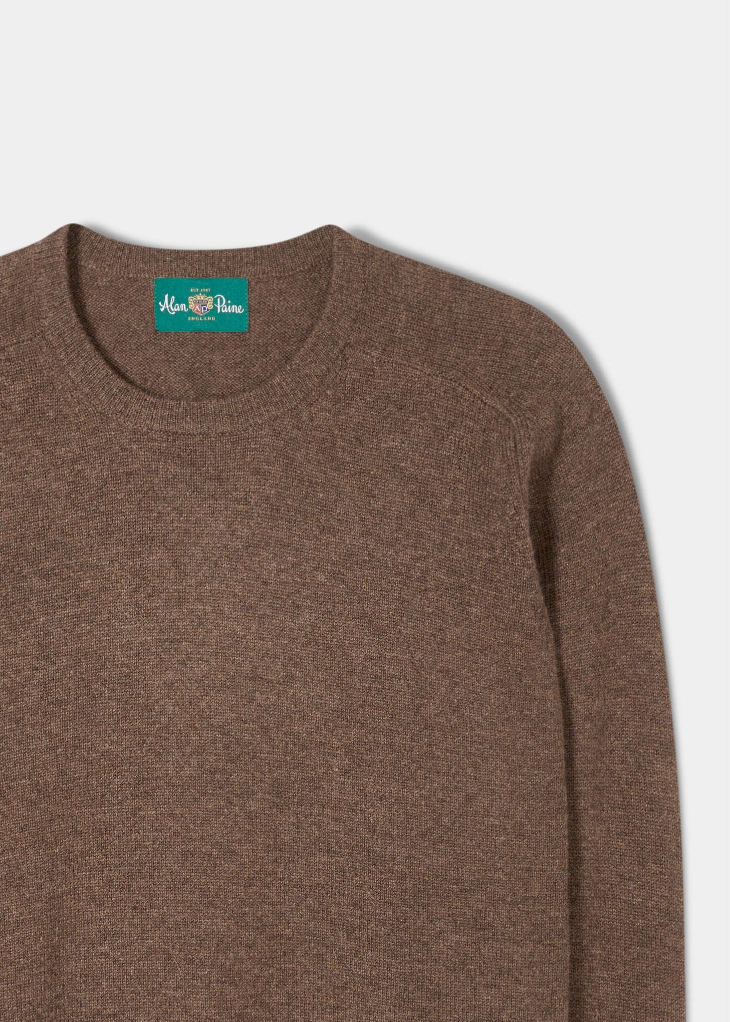 Dorset Men's Lambswool Jumper in Tobacco - Classic Fit - Image 6