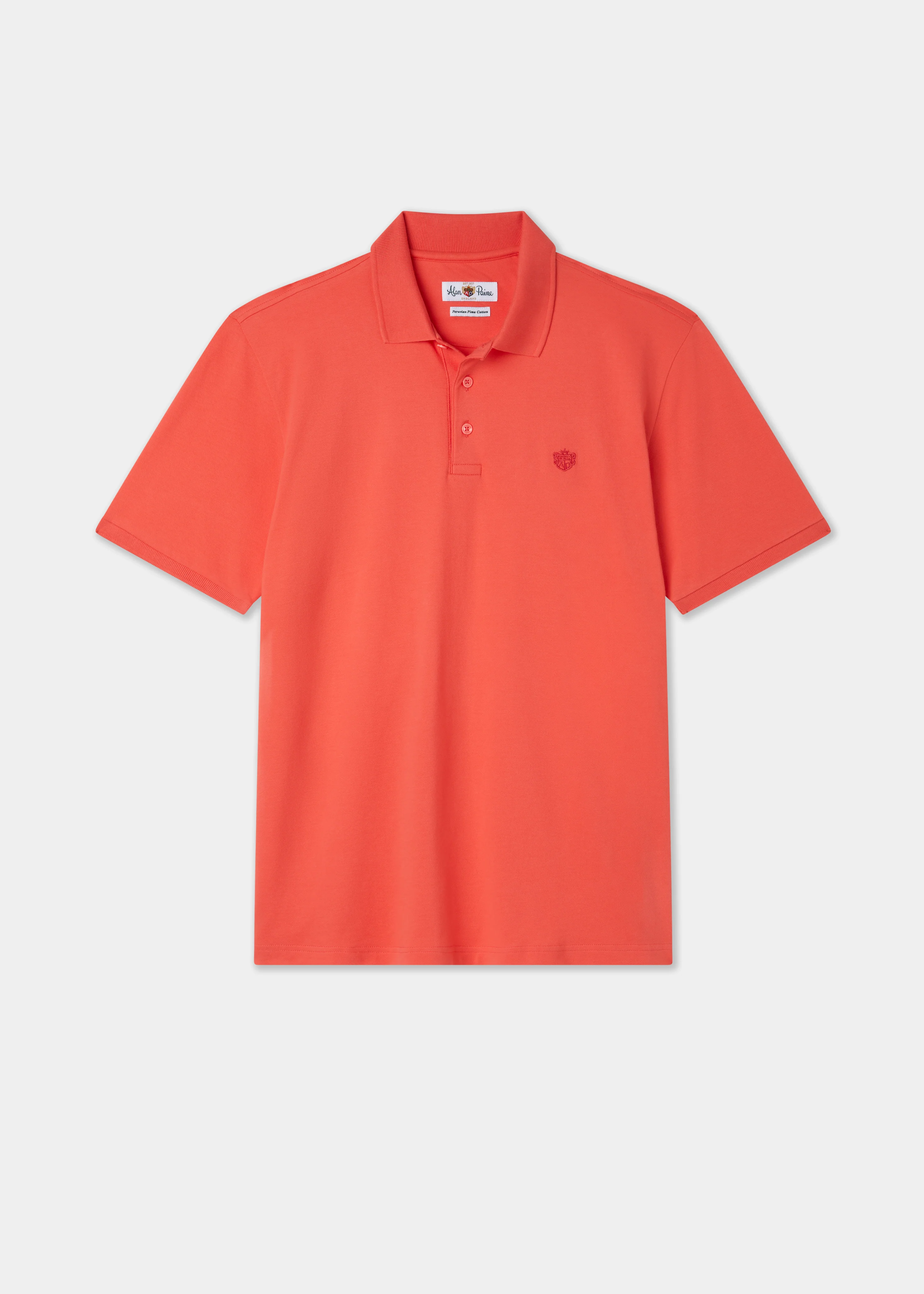 Fritton Pique Polo Shirt In Coral