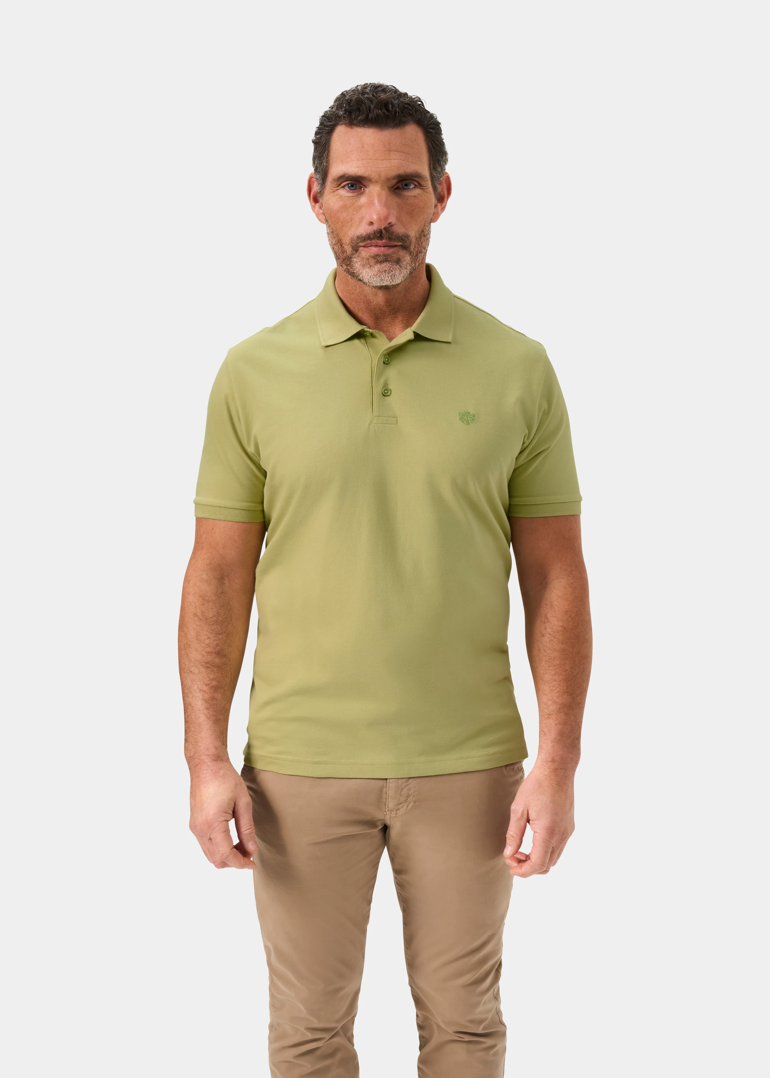 Fritton Pique Polo Shirt In Pistachio - Image 5