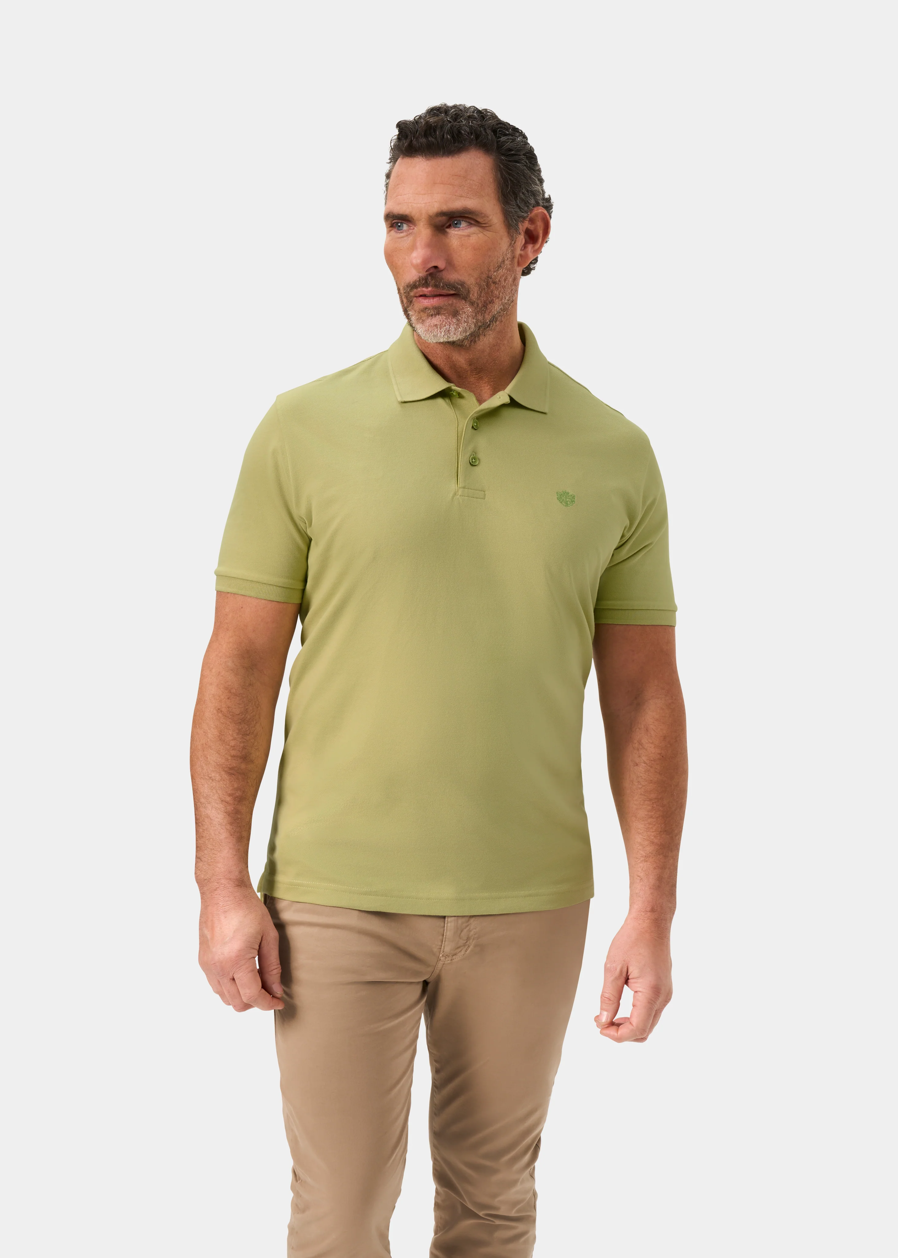 Fritton Pique Polo Shirt In Pistachio - Image 6
