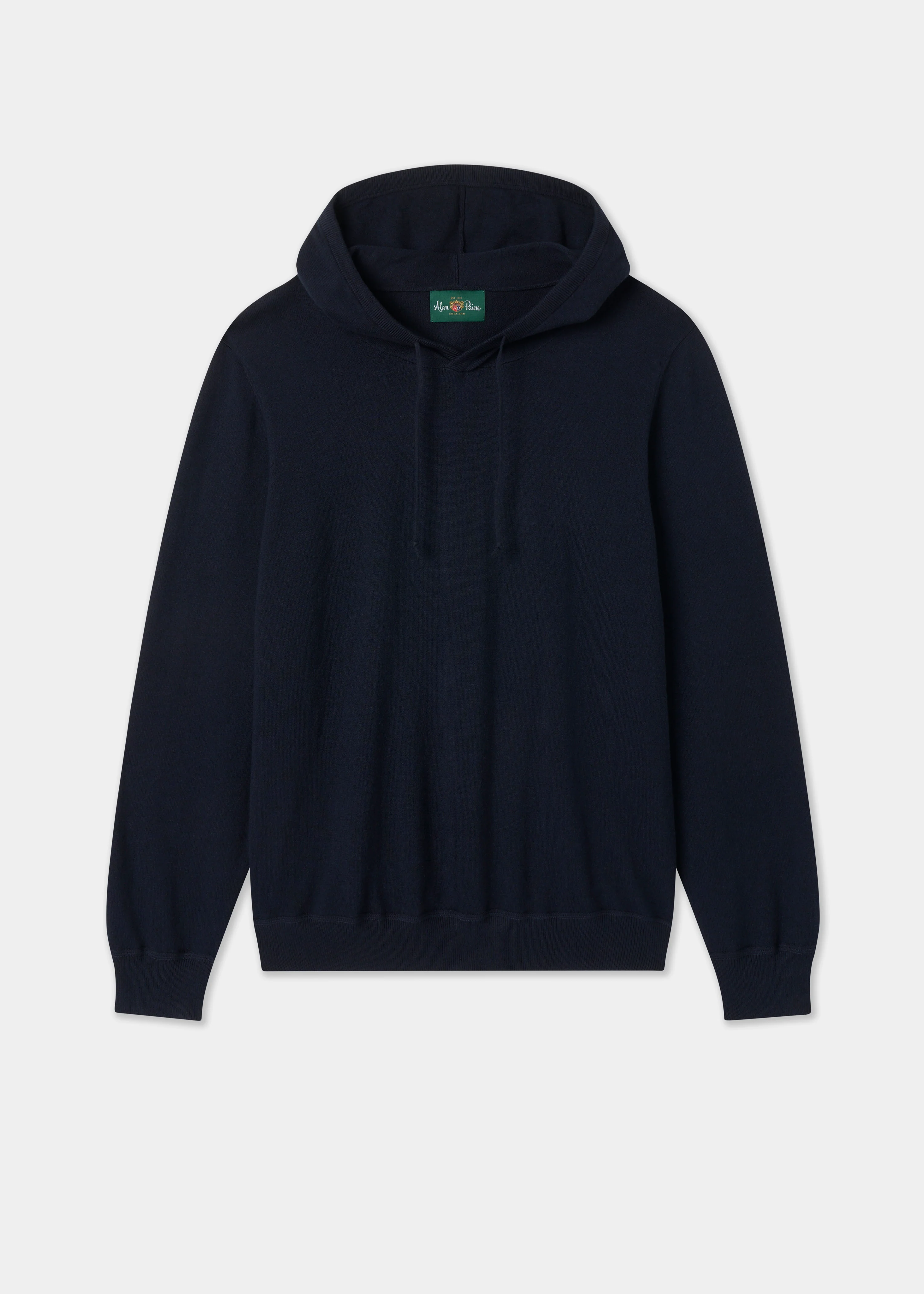 Gaisby Cotton Merino Hoodie in Dark Navy