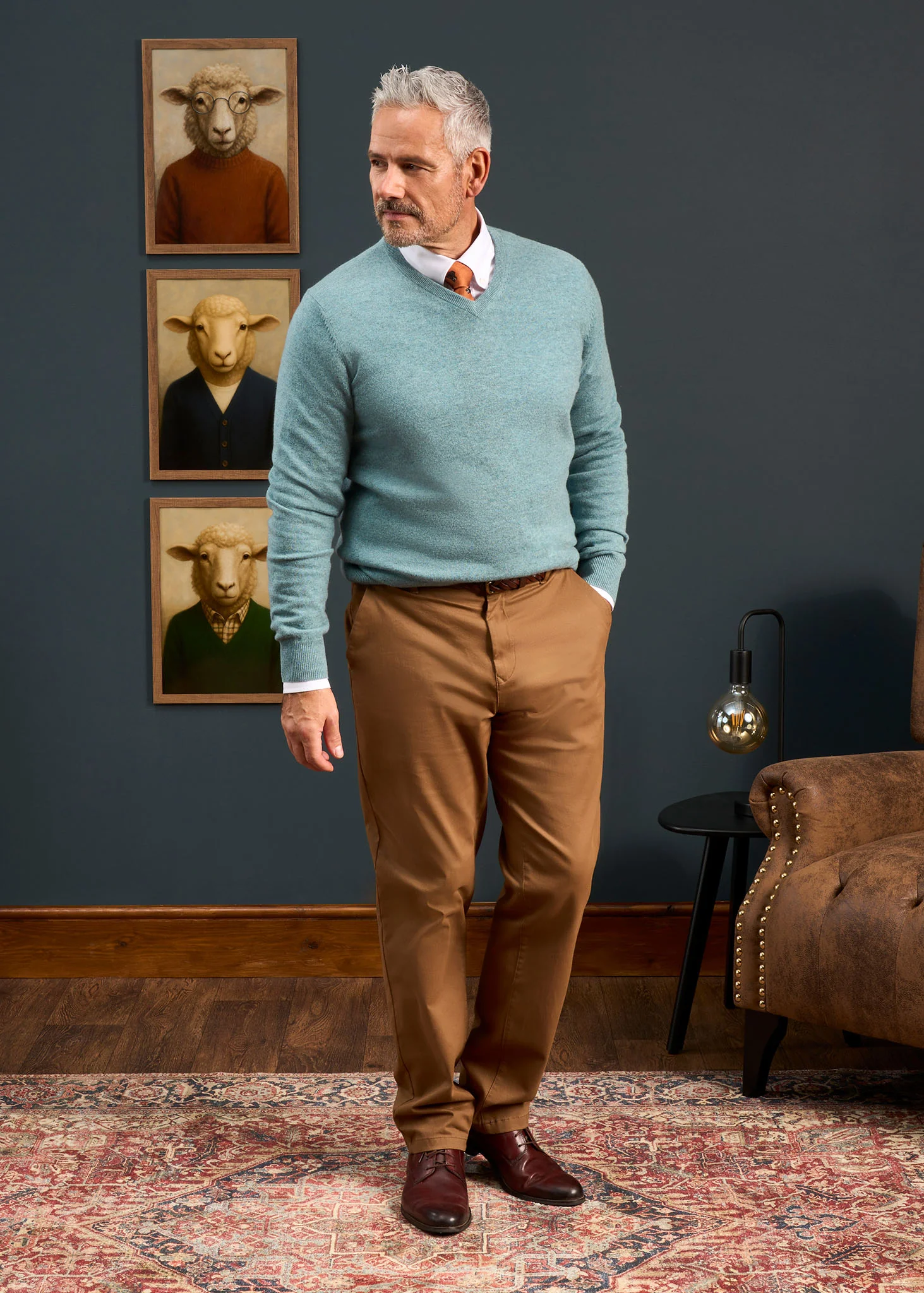 Haddington Cashmere Jumper in Caspian - Regular Fit - Image 3