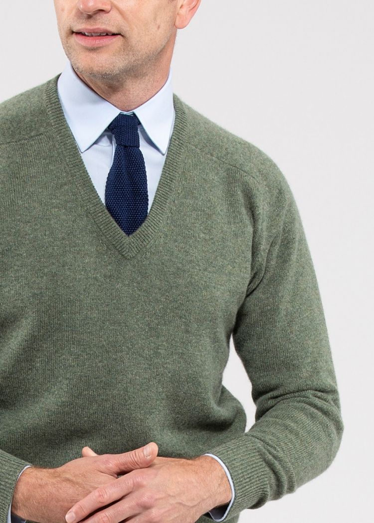 Hampshire Lambswool Jumper in Landscape - Classic Fit - Image 3