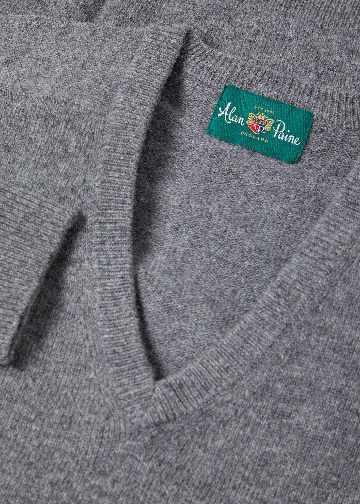 Kilsyth Men's Lambswool Jumper in Grey Mix Jumper - Regular Fit - Image 2