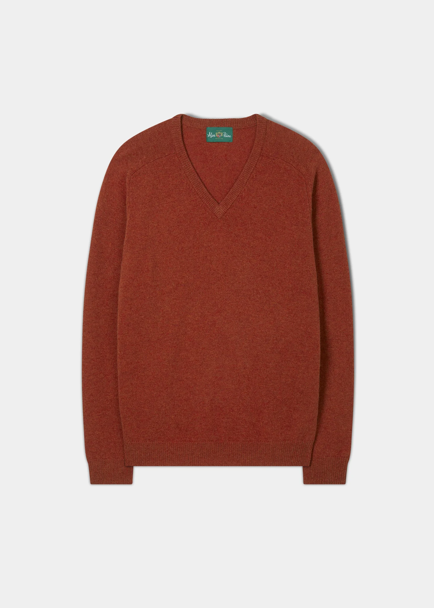 Kilsyth Men's Lambswool Jumper in Ember - Regular Fit