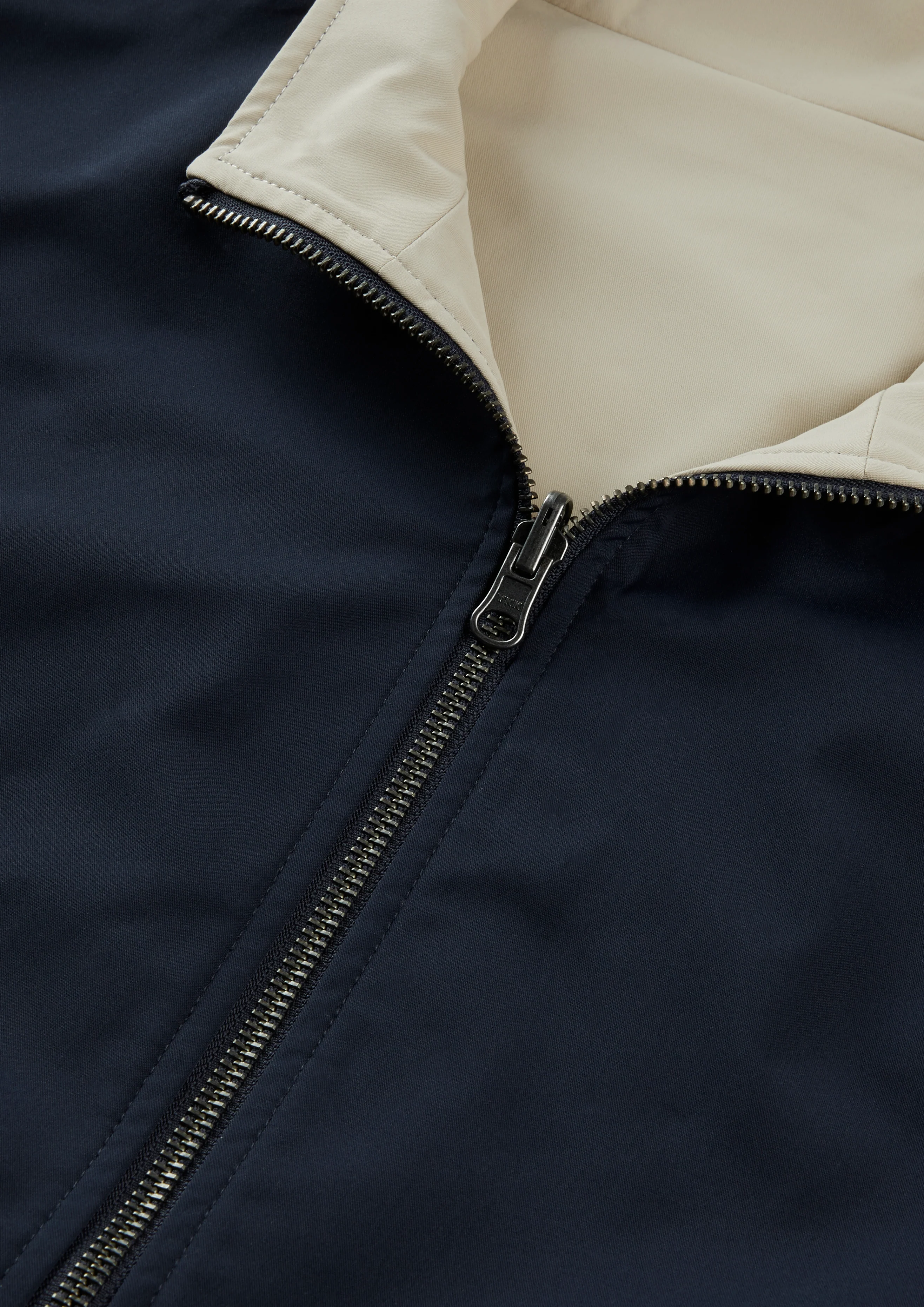 Lakeward Men's Reversible Bomber Jacket In Navy and Beige - Image 5