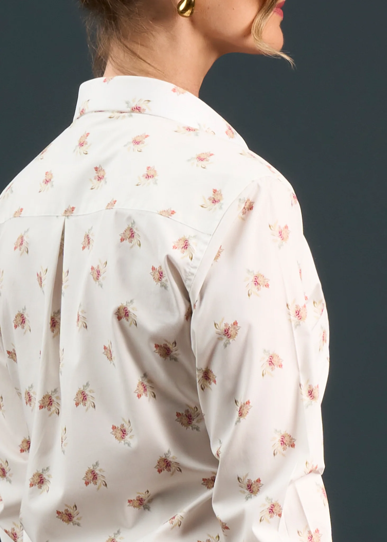 Lawen Ladies Printed Cotton Shirt - Floral Print - Image 5
