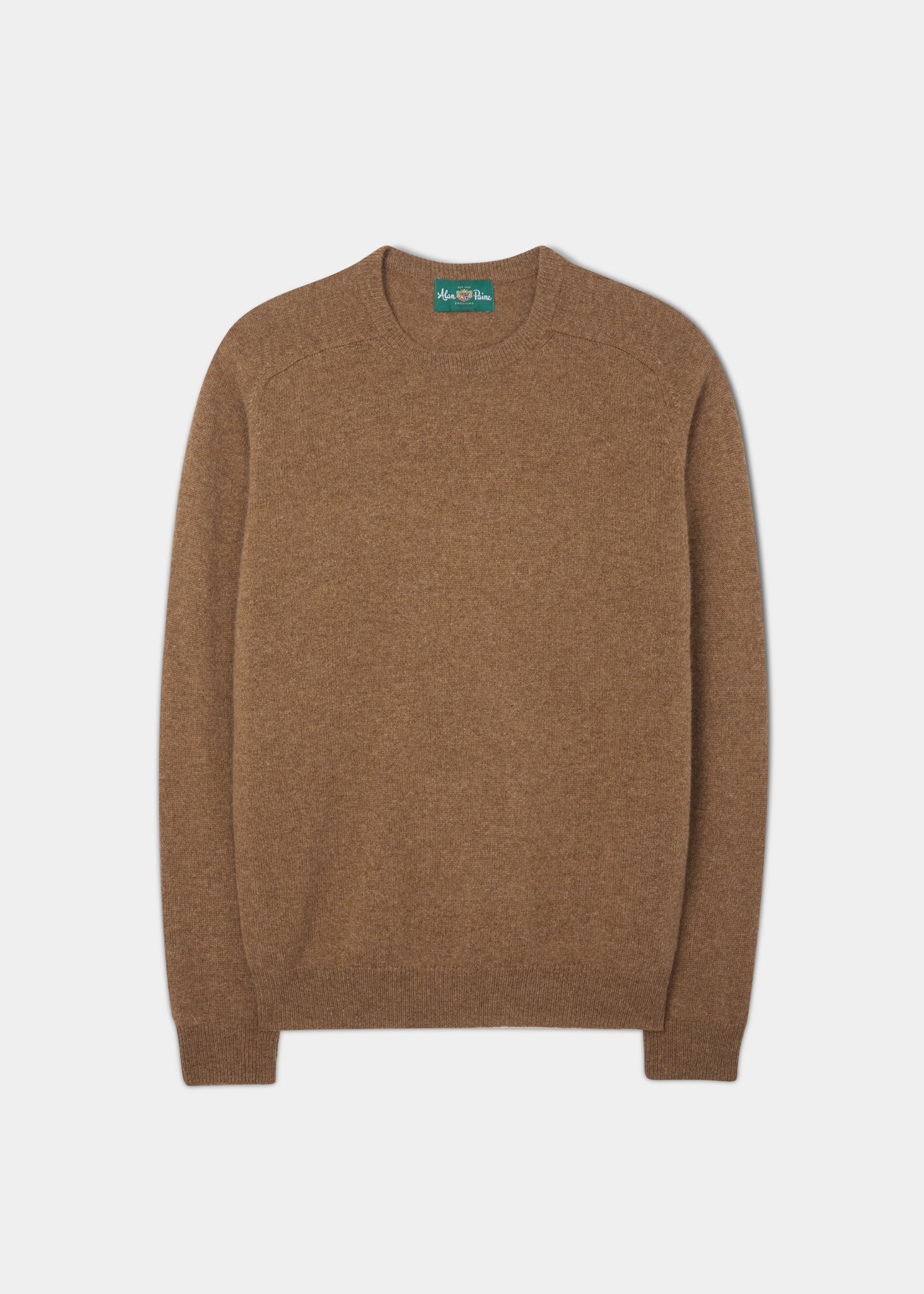Lenzie Men's Lambswool Jumper In Driftwood - Regular Fit