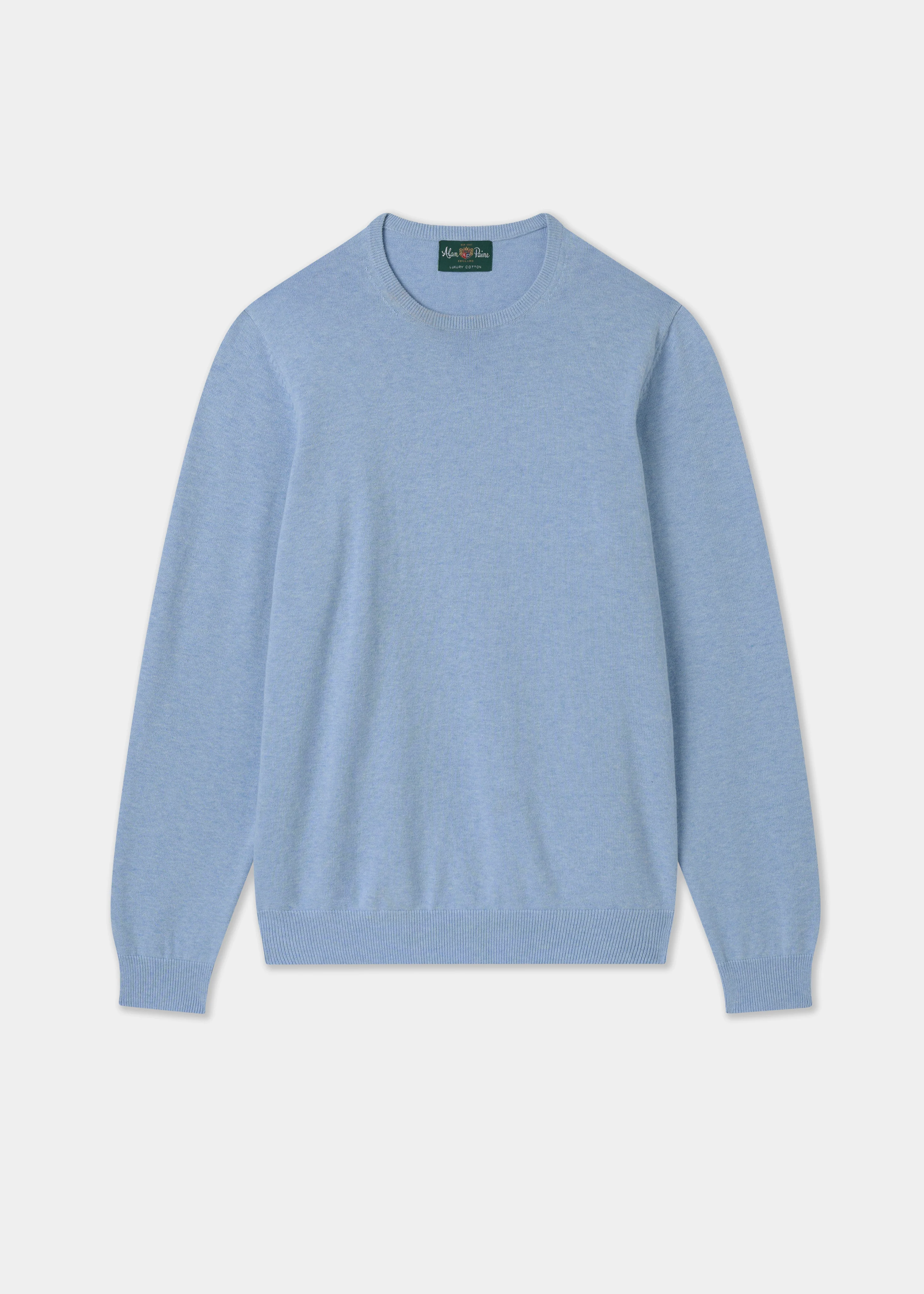 Leysmill Cotton Cashmere Jumper In Carolina Blue