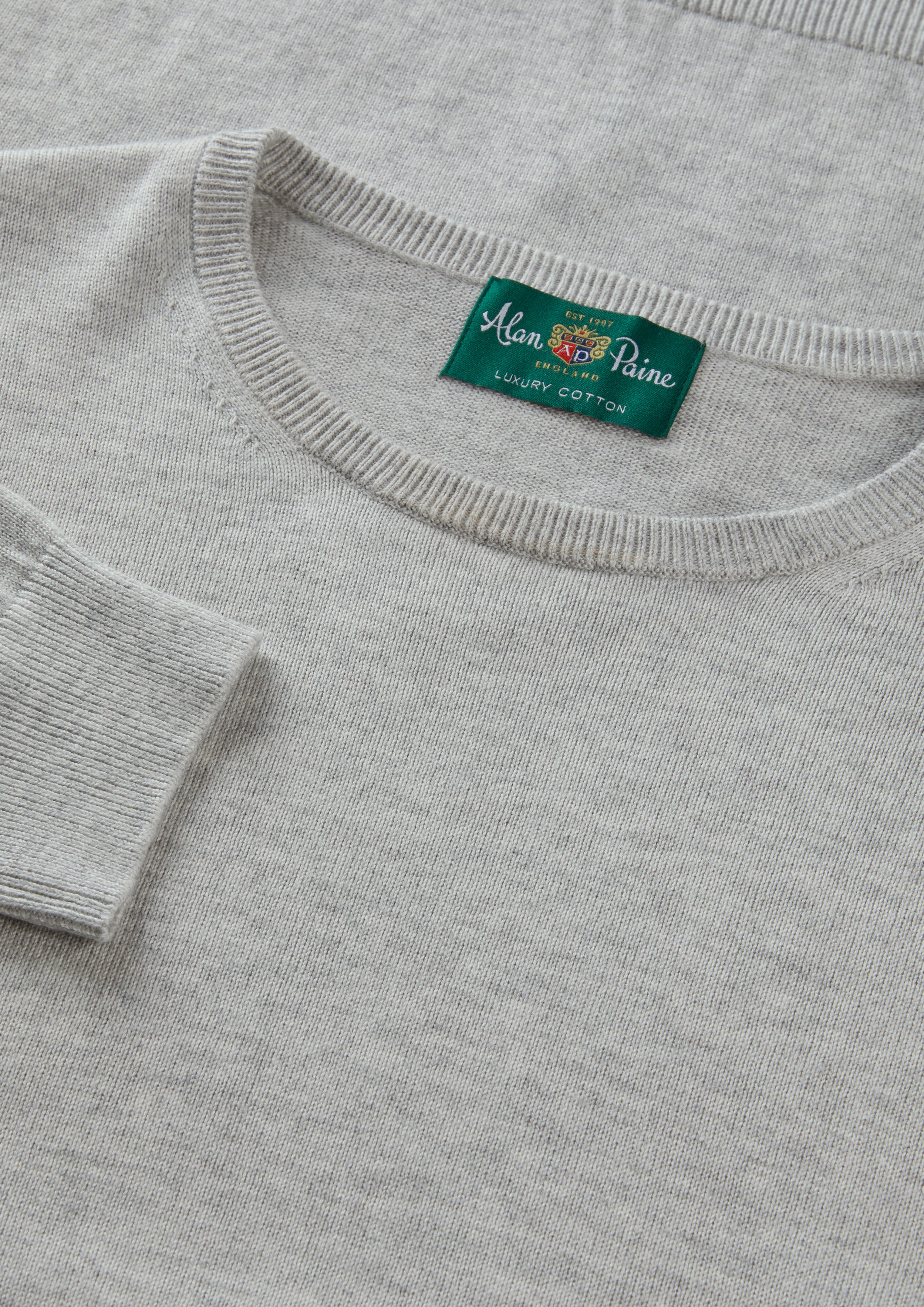 Leysmill Cotton Cashmere Jumper In Dove - Image 4