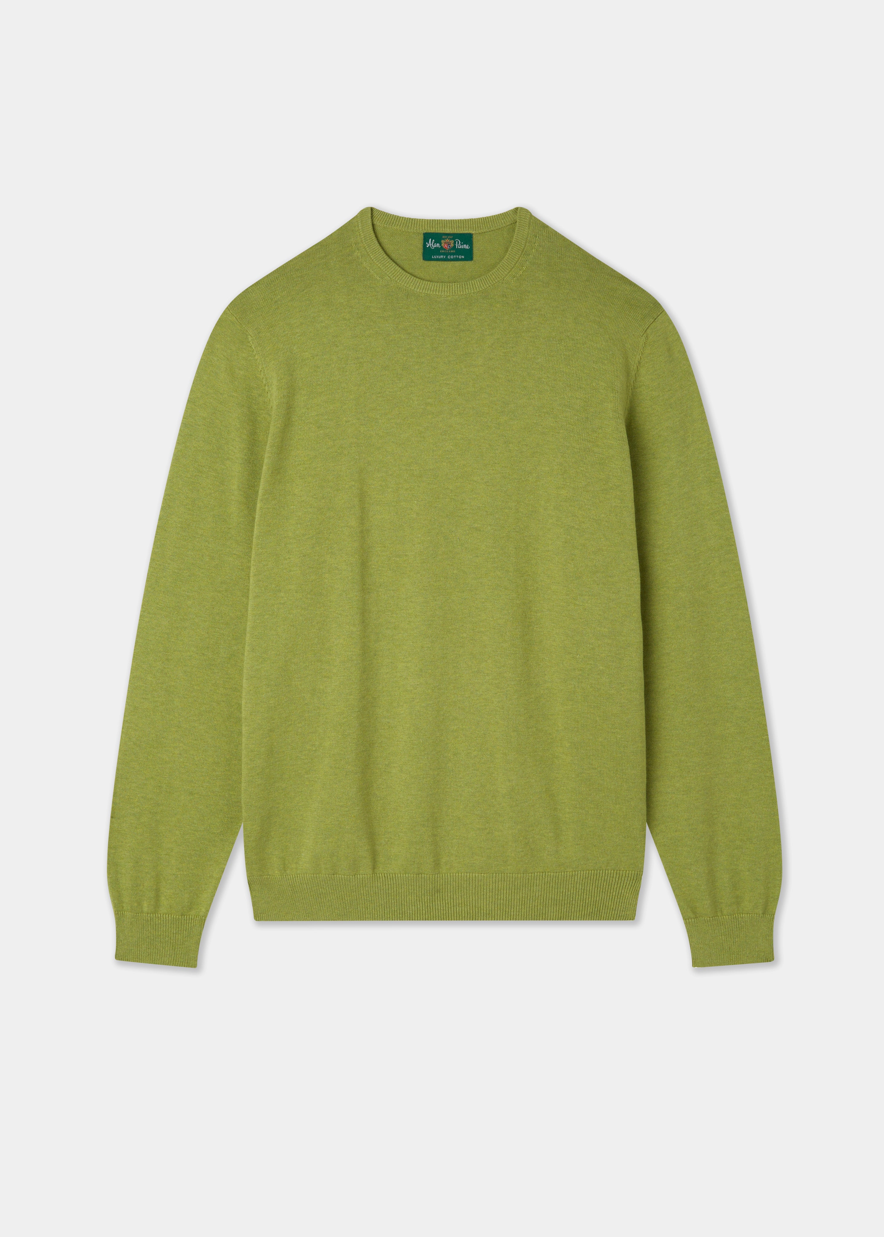 Leysmill Cotton Cashmere Jumper In Lichen