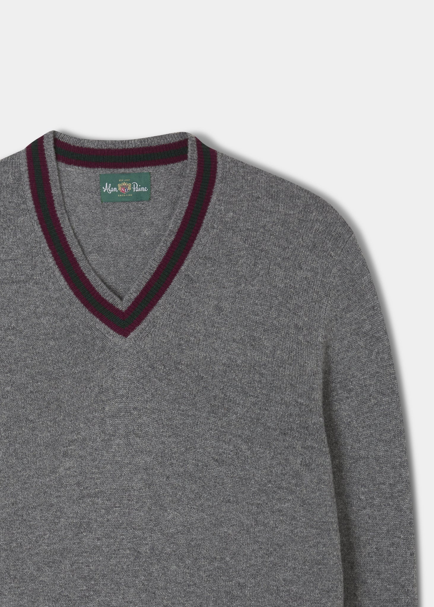 Limited Edition Commemorative Lambswool Sweater In Grey Mix - Image 3
