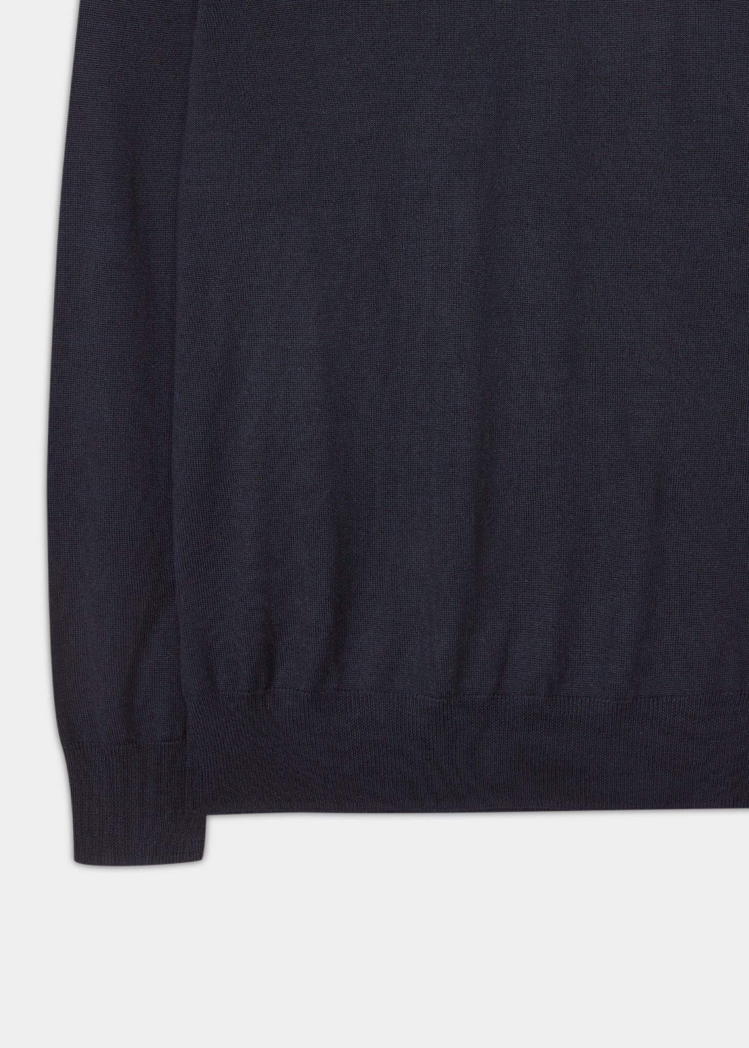 Linton Merino Wool Roll Neck Jumper in Dark Navy - Regular Fit - Image 3