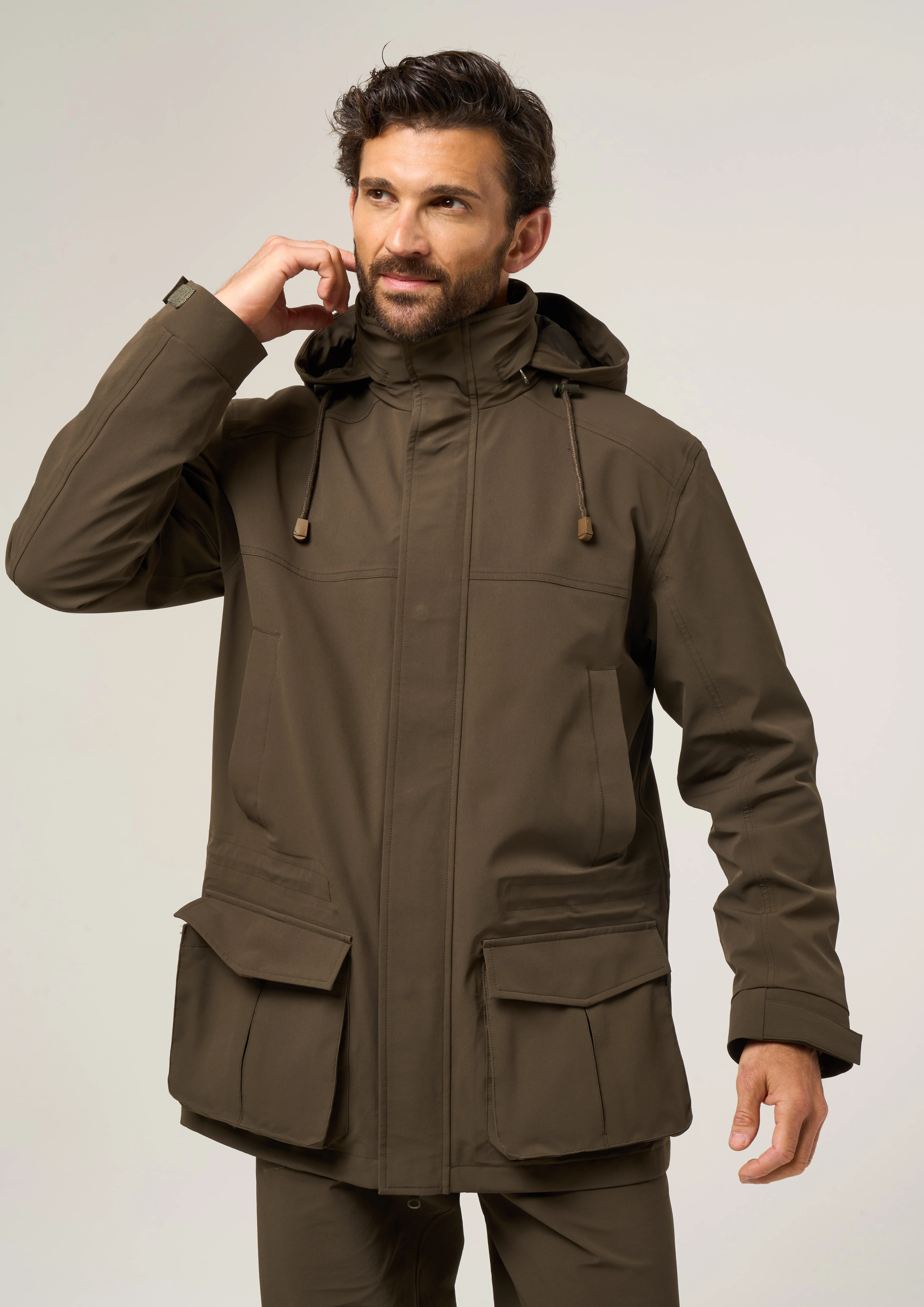 Lockwood Men's Shooting Coat In Olive - Shooting Fit - Image 4
