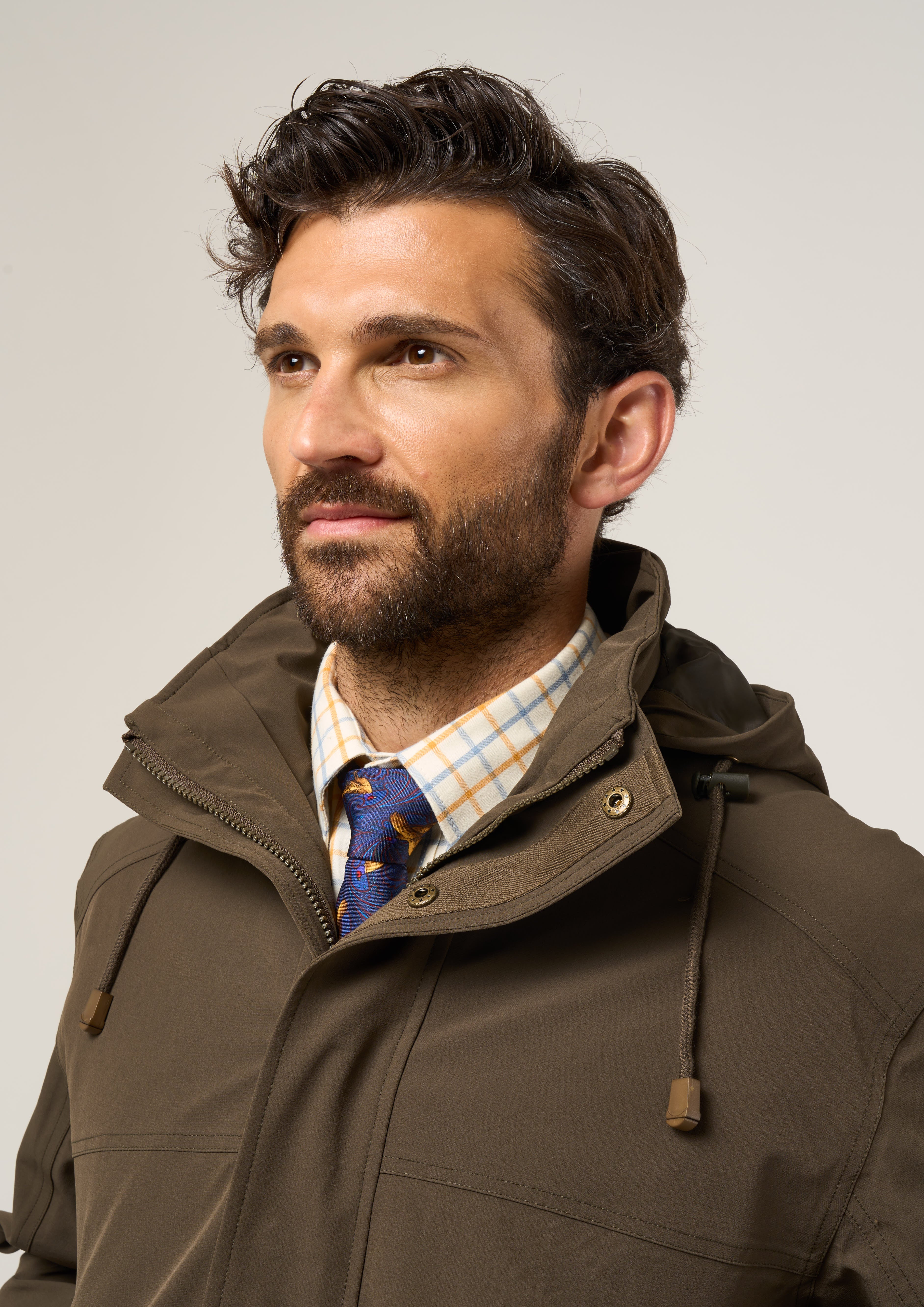 Lockwood Men's Shooting Coat In Olive - Shooting Fit - Image 7