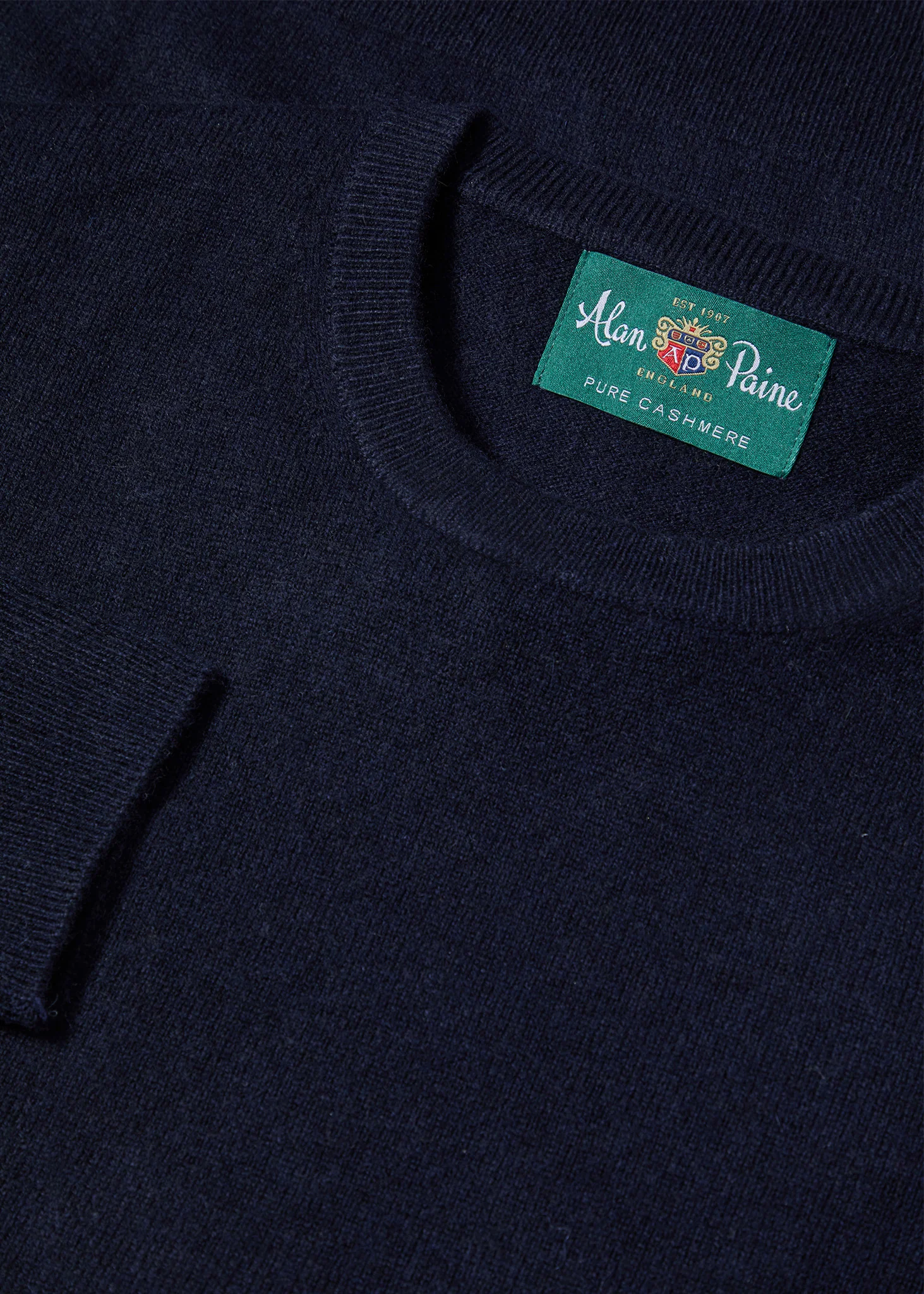 Melfort Cashmere Jumper in Dark Navy - Regular Fit - Image 2