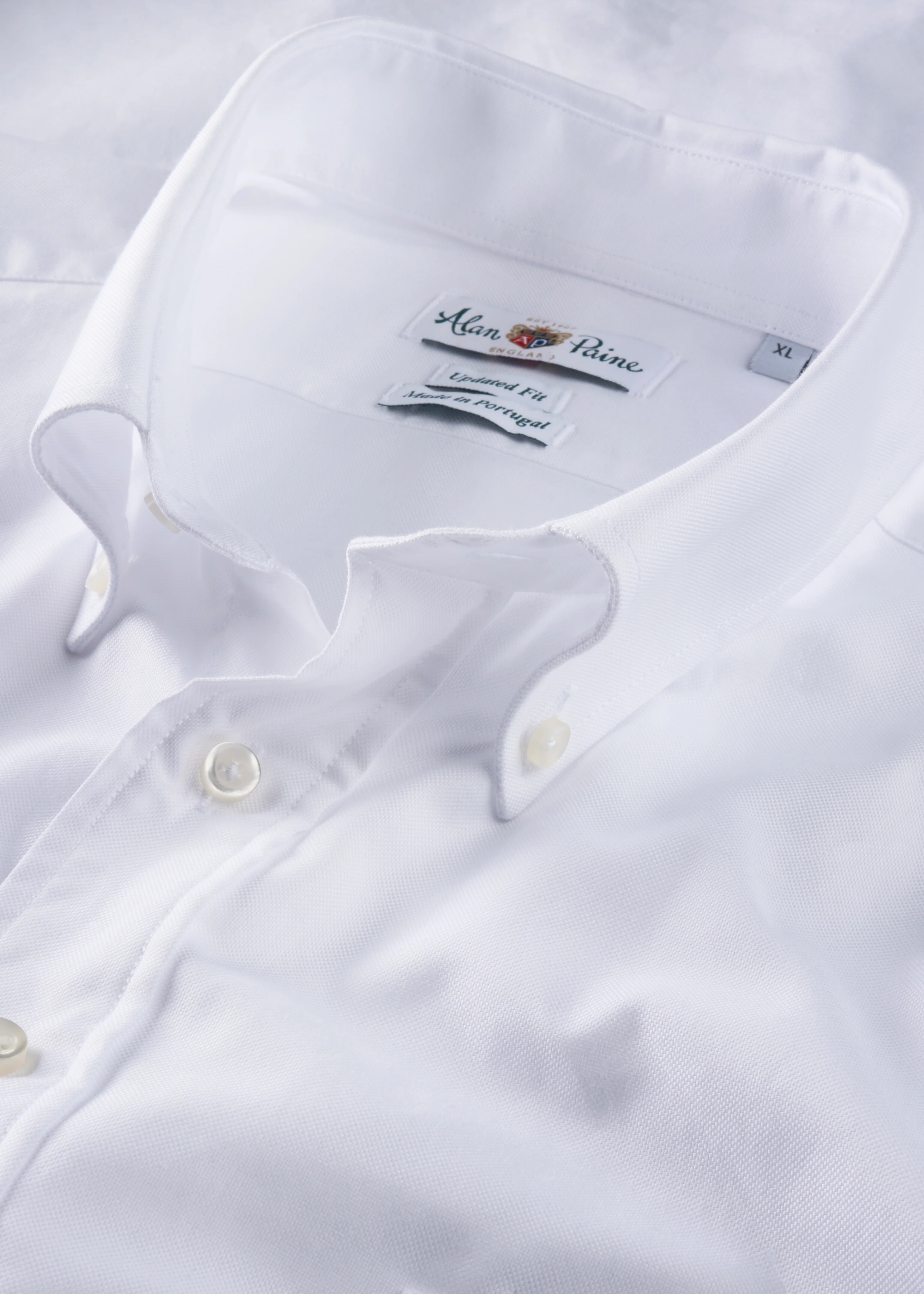 Men's Cotton Button Down White Shirt - Regular Fit - Image 3