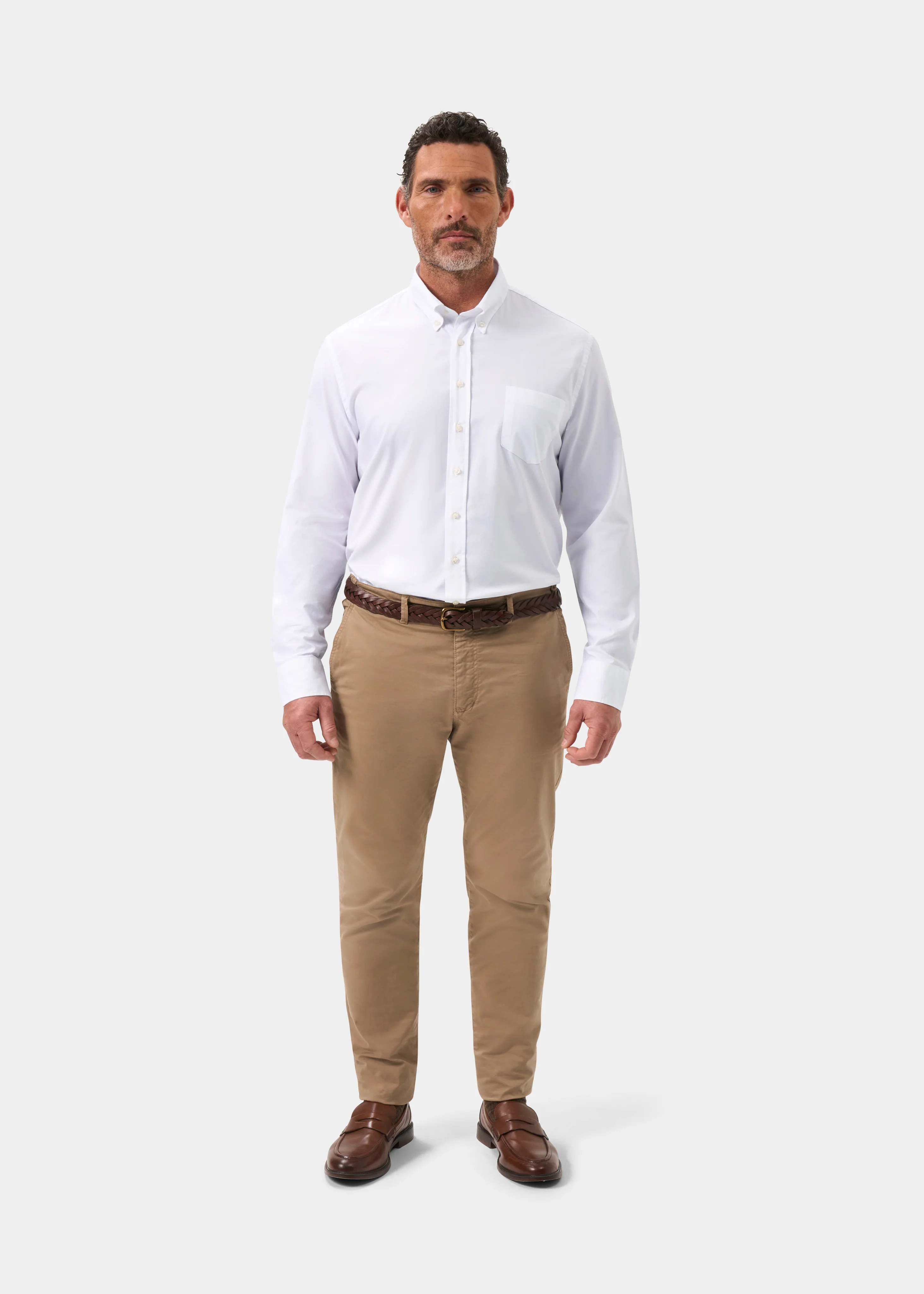 Men's Cotton Button Down White Shirt - Regular Fit - Image 4