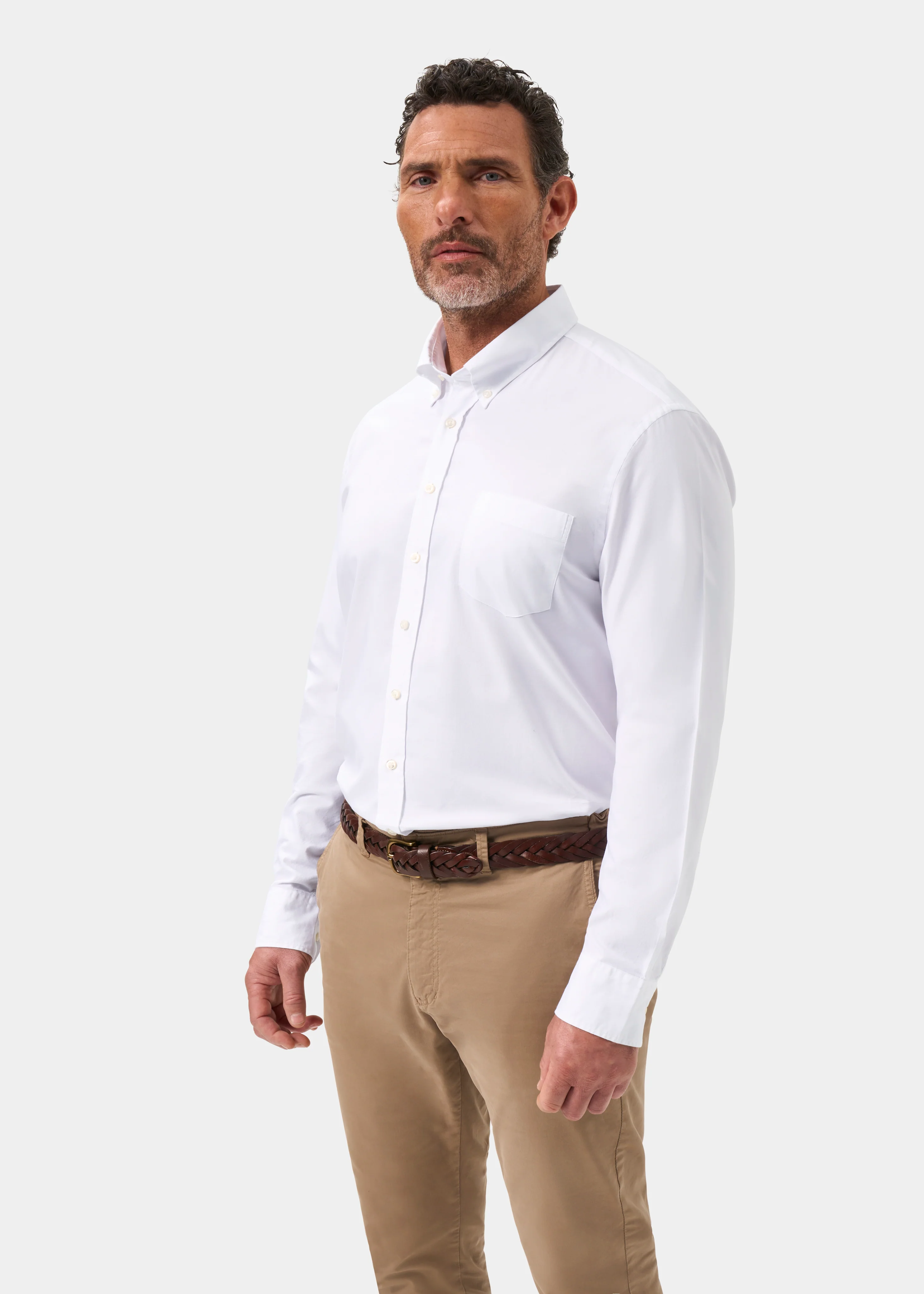 Men's Cotton Button Down White Shirt - Regular Fit - Image 6