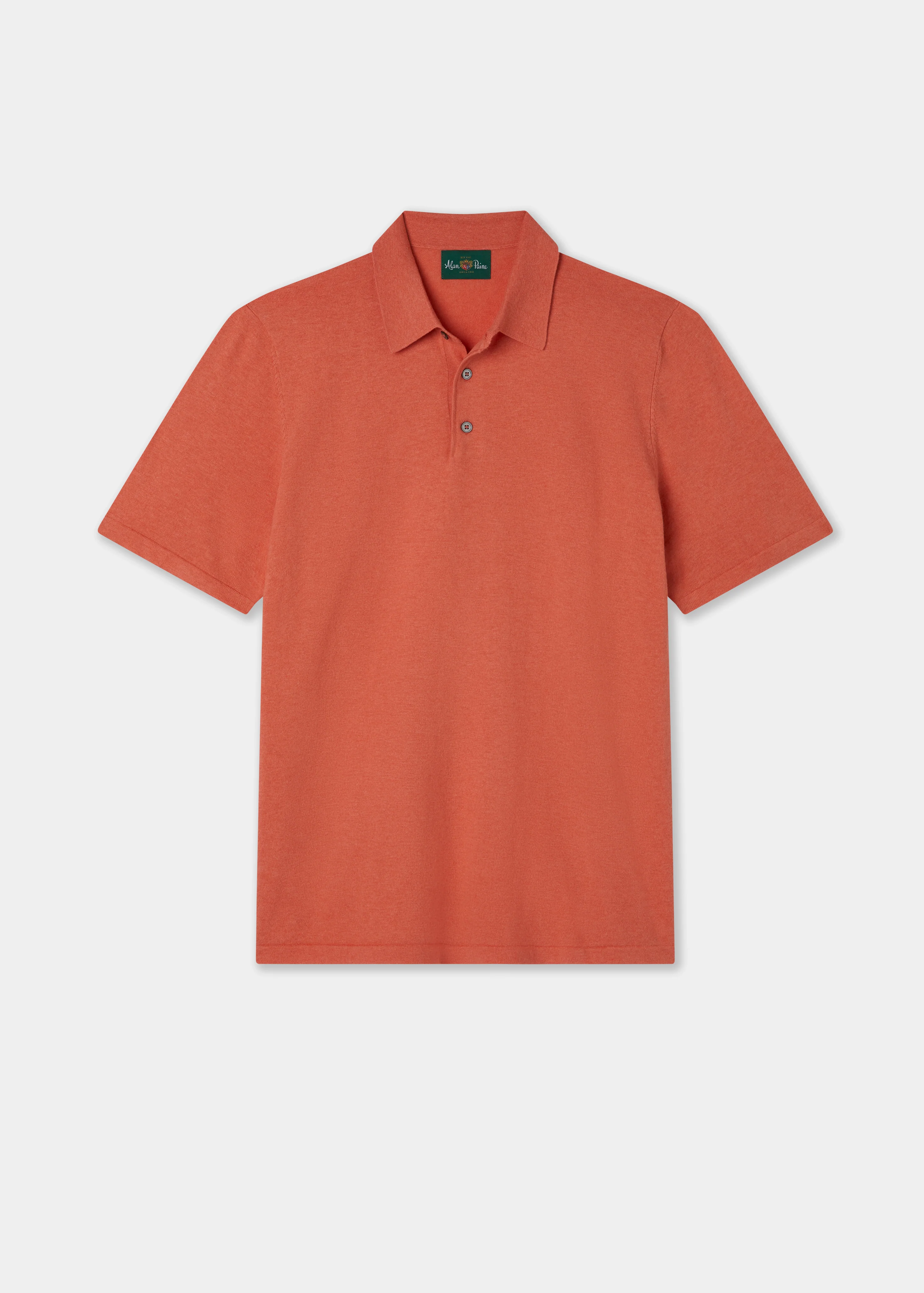 Men's Luxury Cotton Polo Shirt In Coral