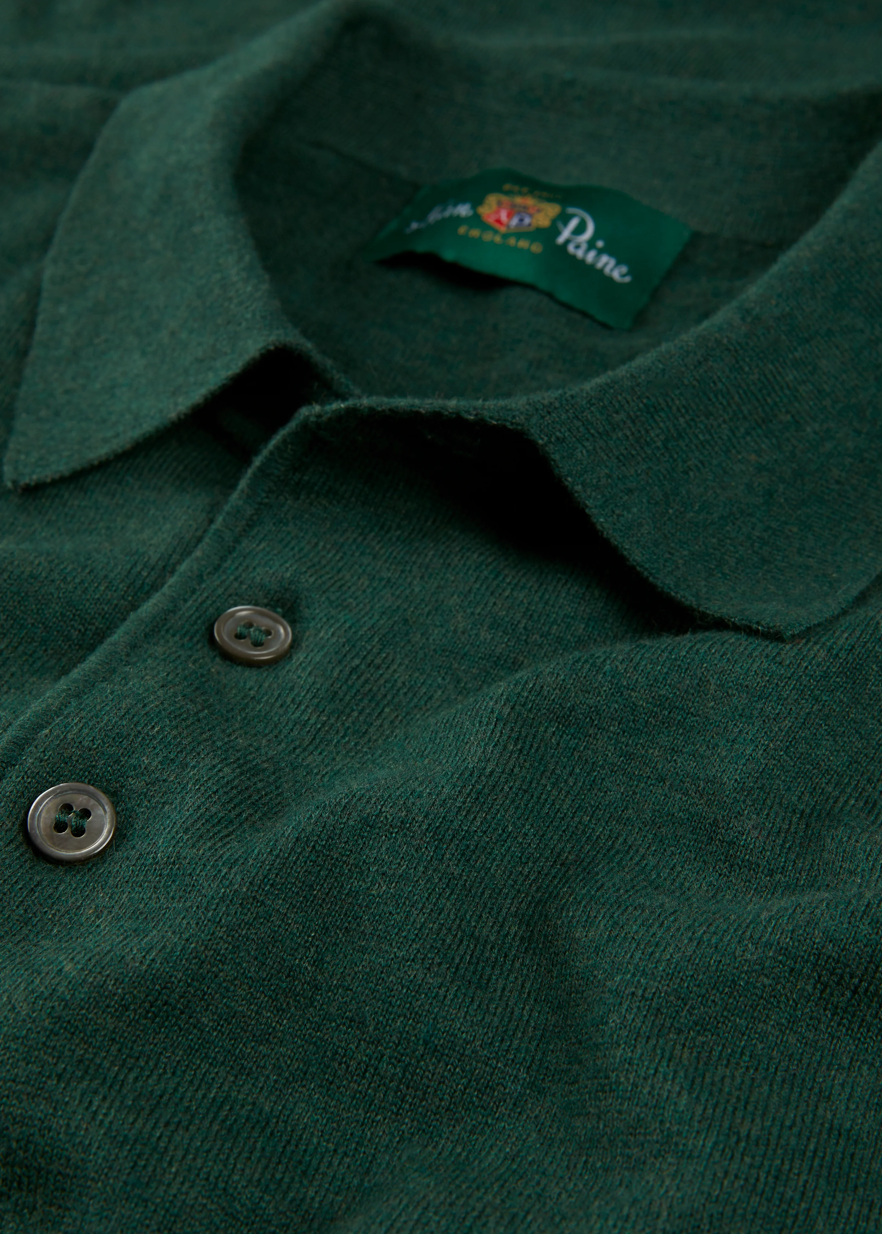 Men's Luxury Cotton Polo Shirt In Green - Image 4