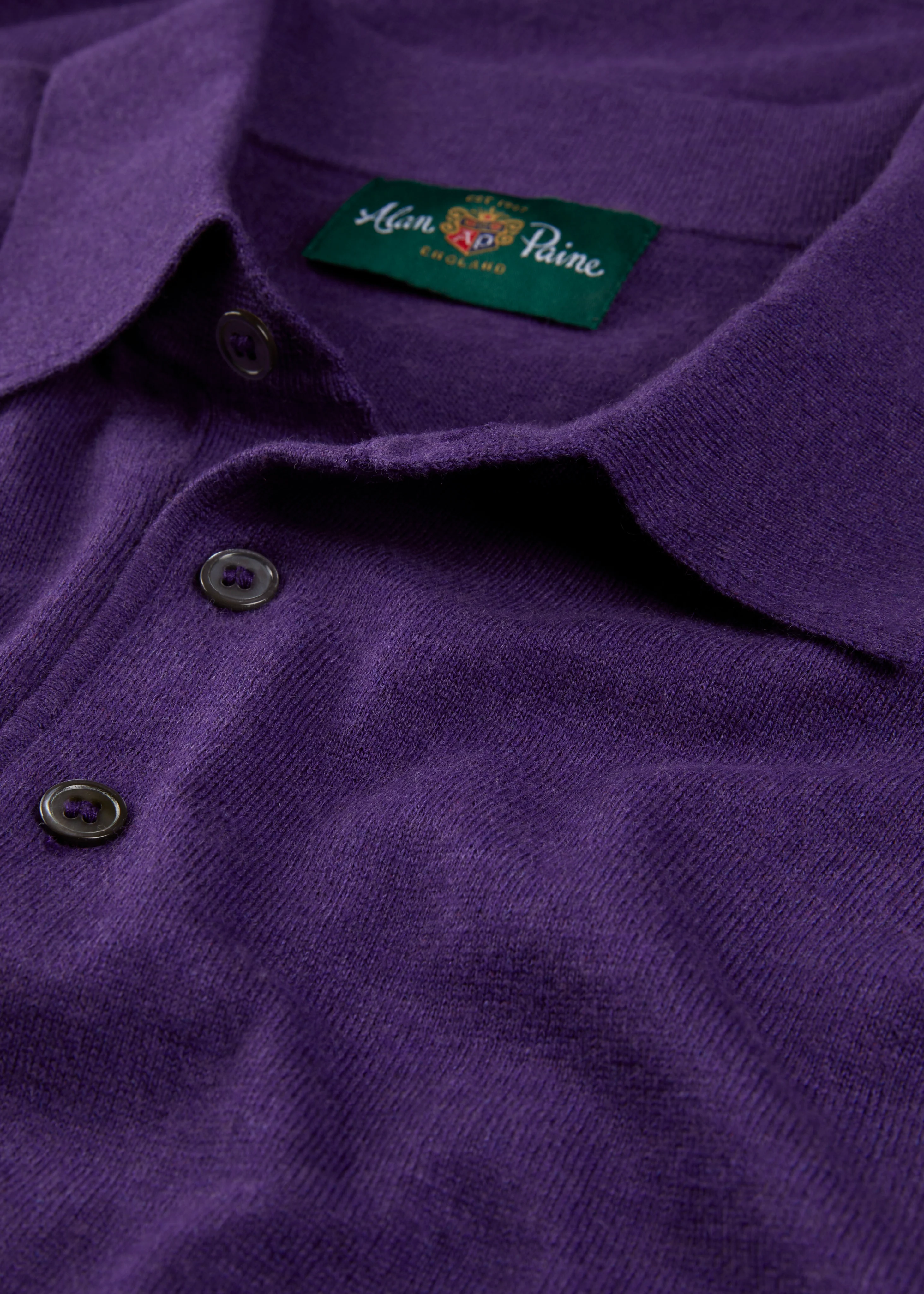 Men's Luxury Cotton Polo Shirt In Imperial - Image 4