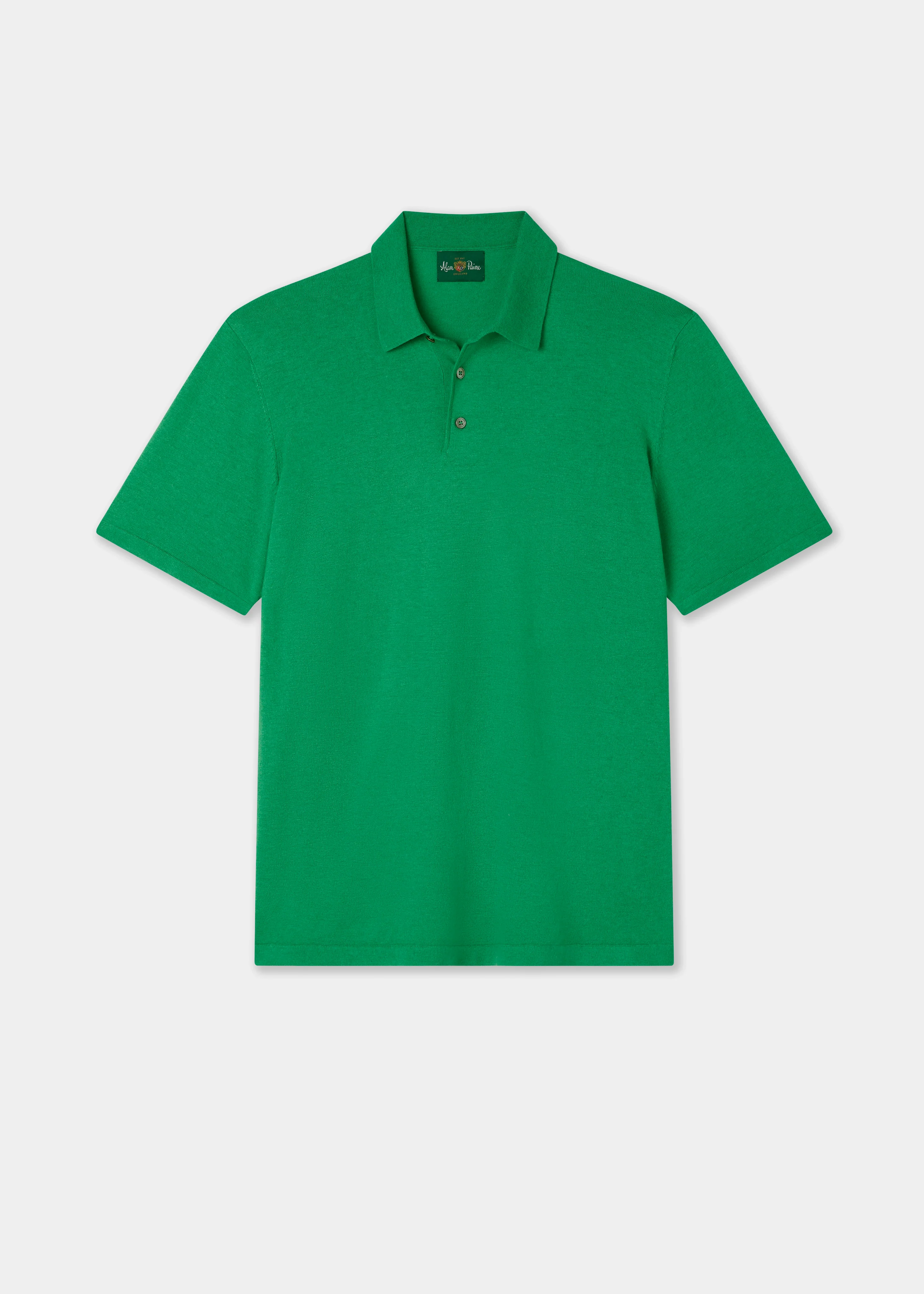 Men's Luxury Cotton Polo Shirt In Leaf