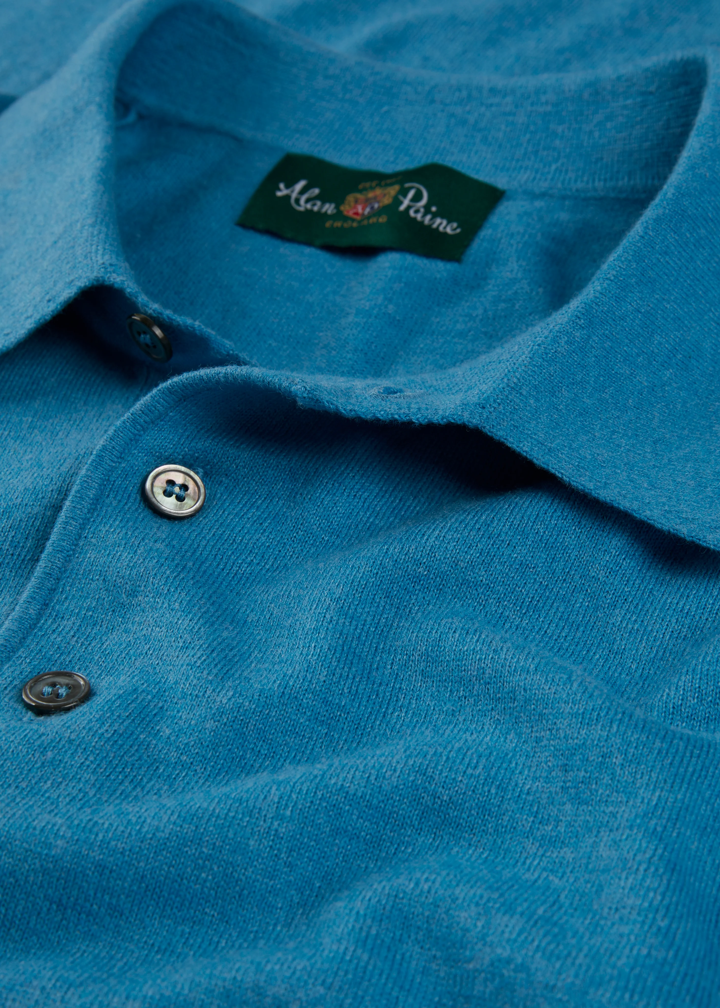 Men's Luxury Cotton Polo Shirt In Malibu - Image 4