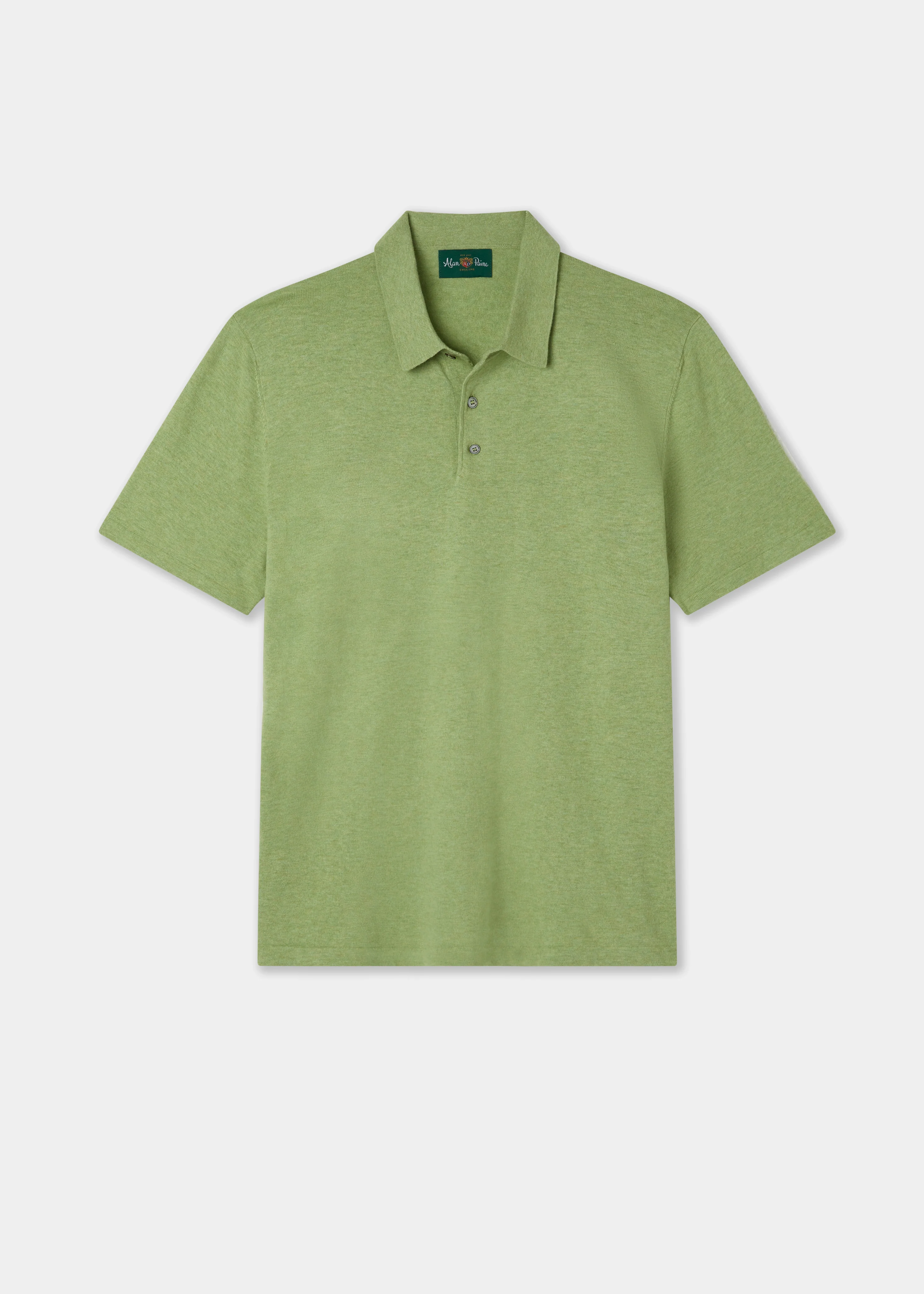 Men's Luxury Cotton Polo Shirt In Pistachio