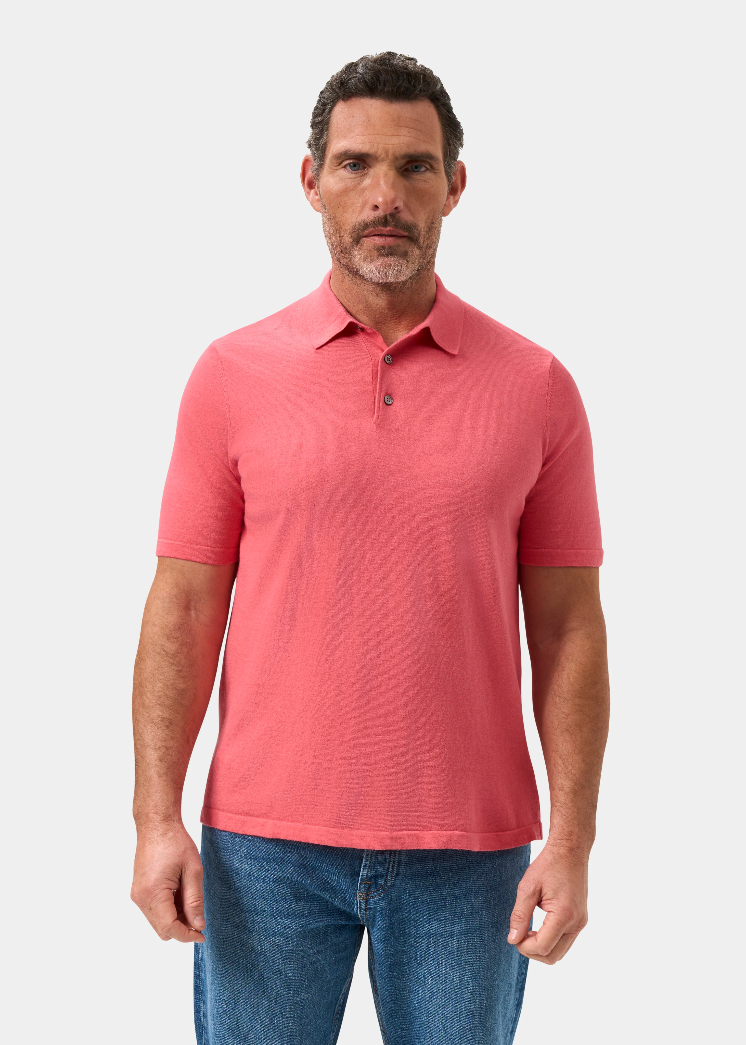 Men's Luxury Cotton Polo Shirt In Swizzle - Image 5