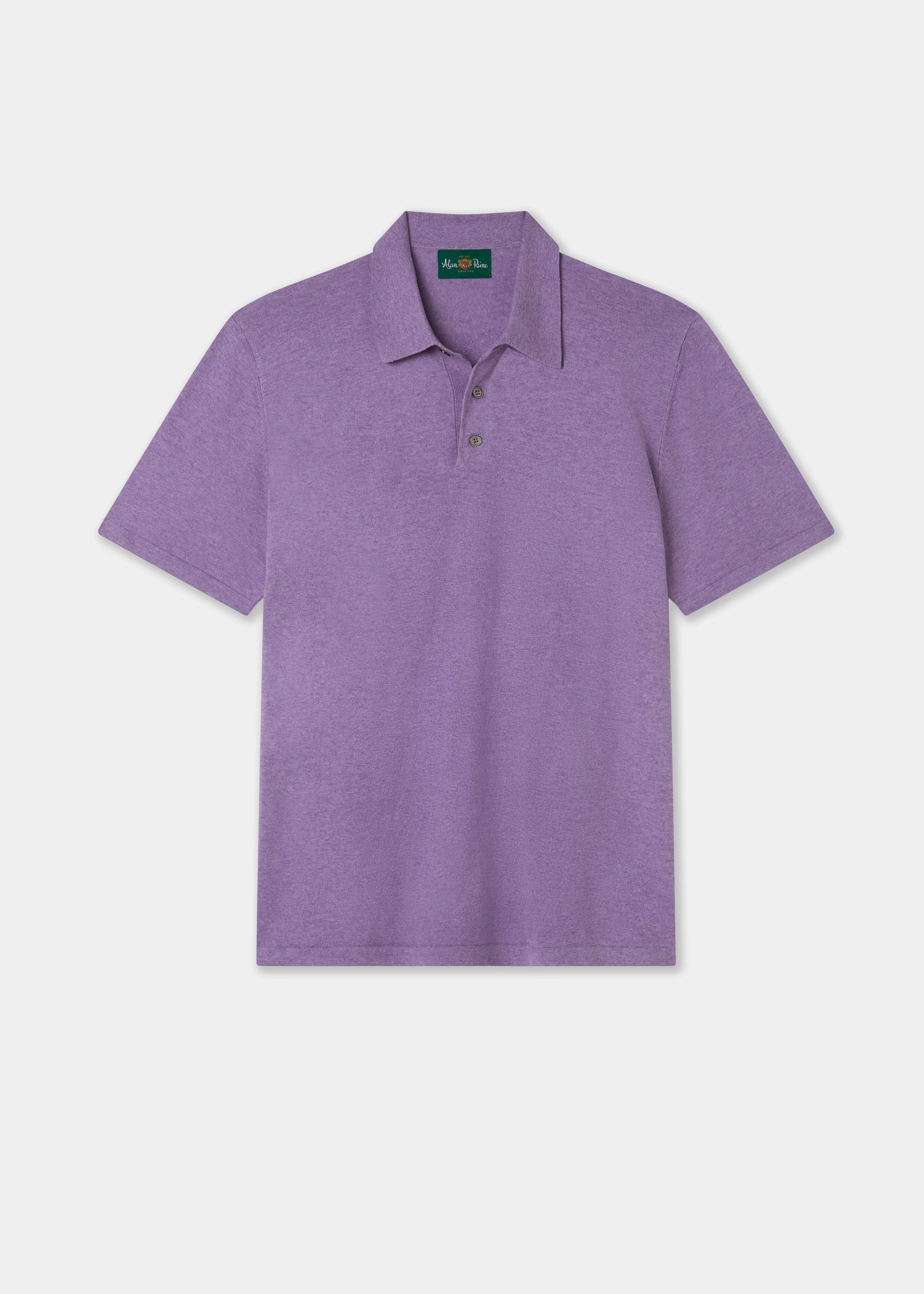 Men's Luxury Cotton Polo Shirt In Water Lilly